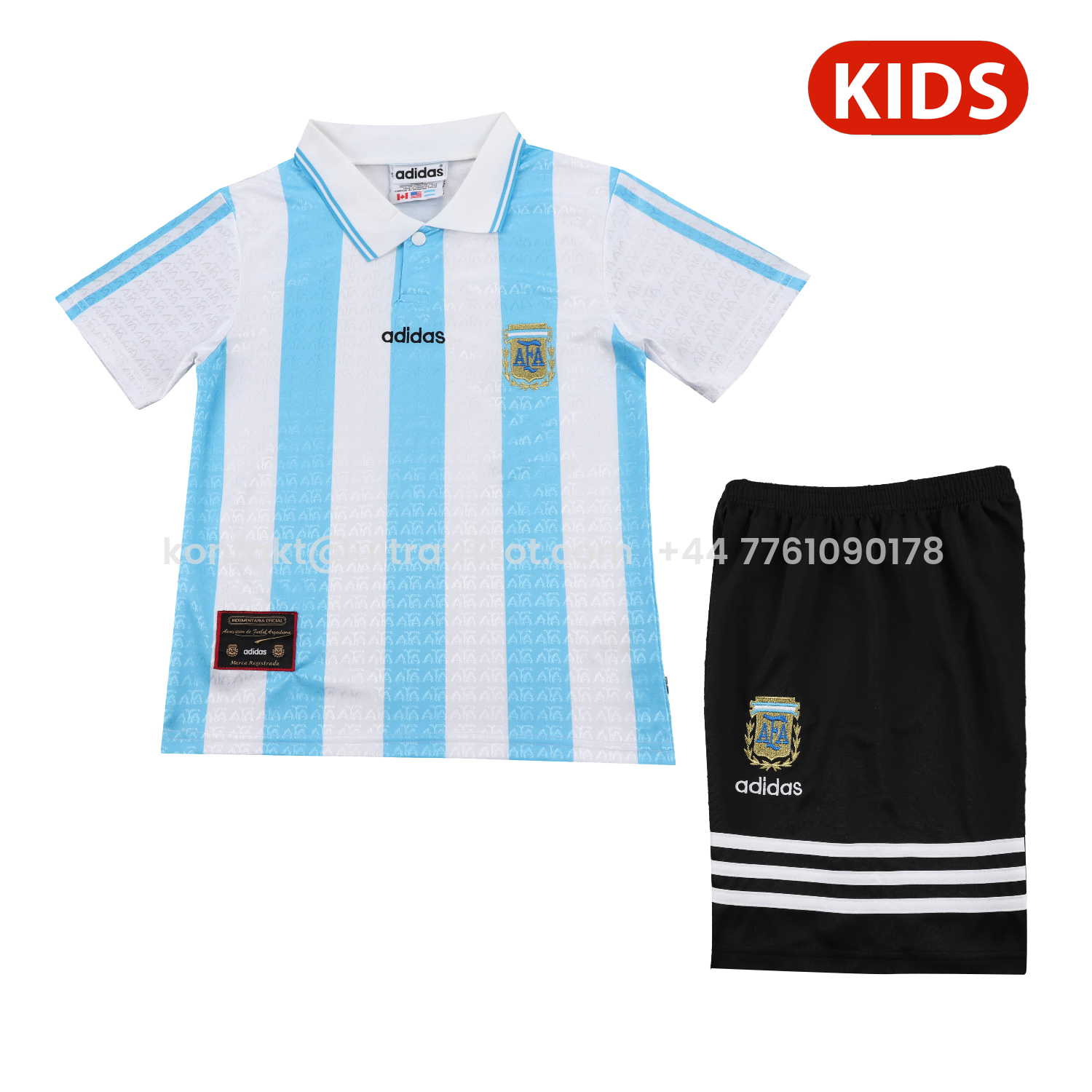 UltraTrikot-Retro Argentina 1994 Home Kids Kit