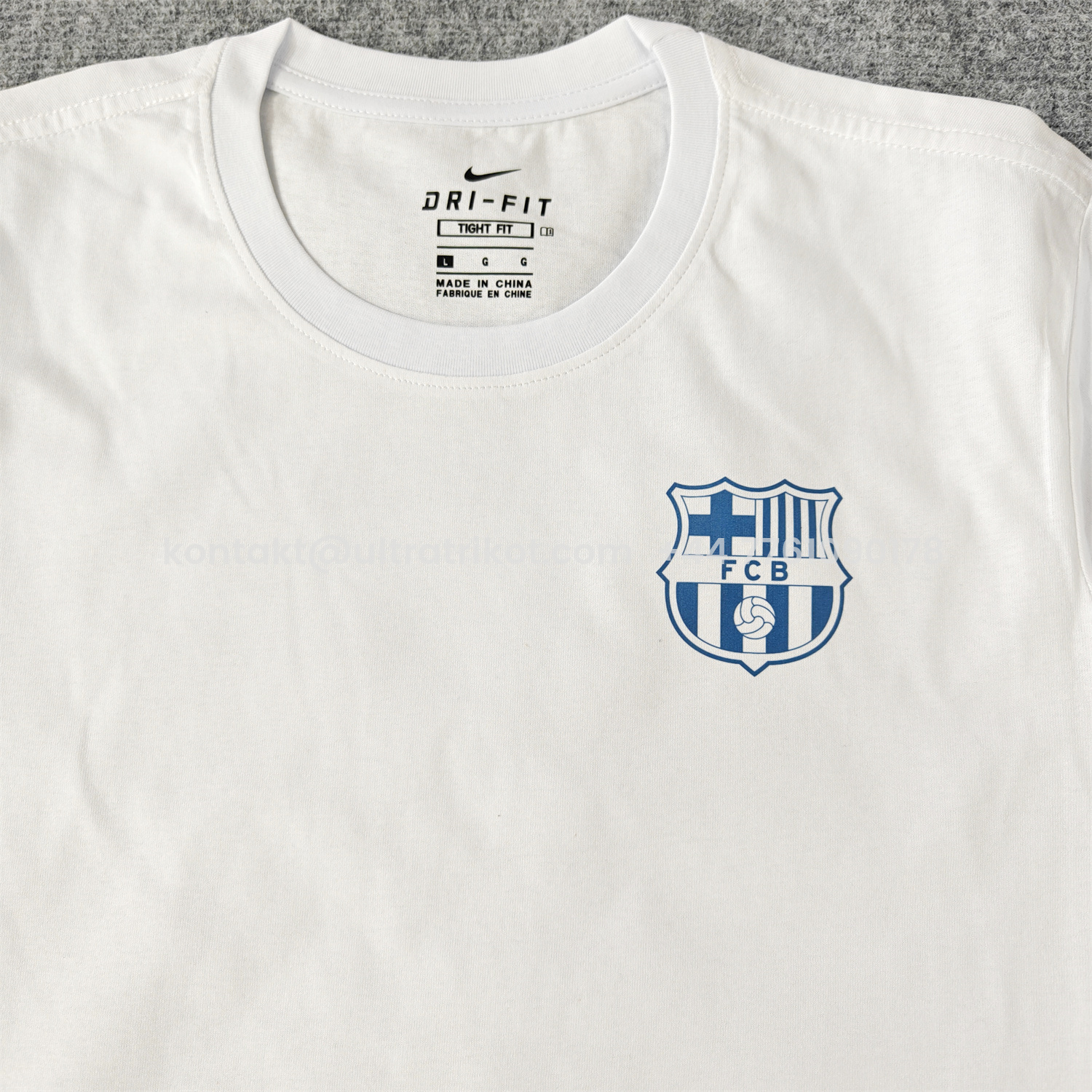 UltraTrikot-Barcelona Fun Crest Design Dynamic And Modern Features T-shirt【White】