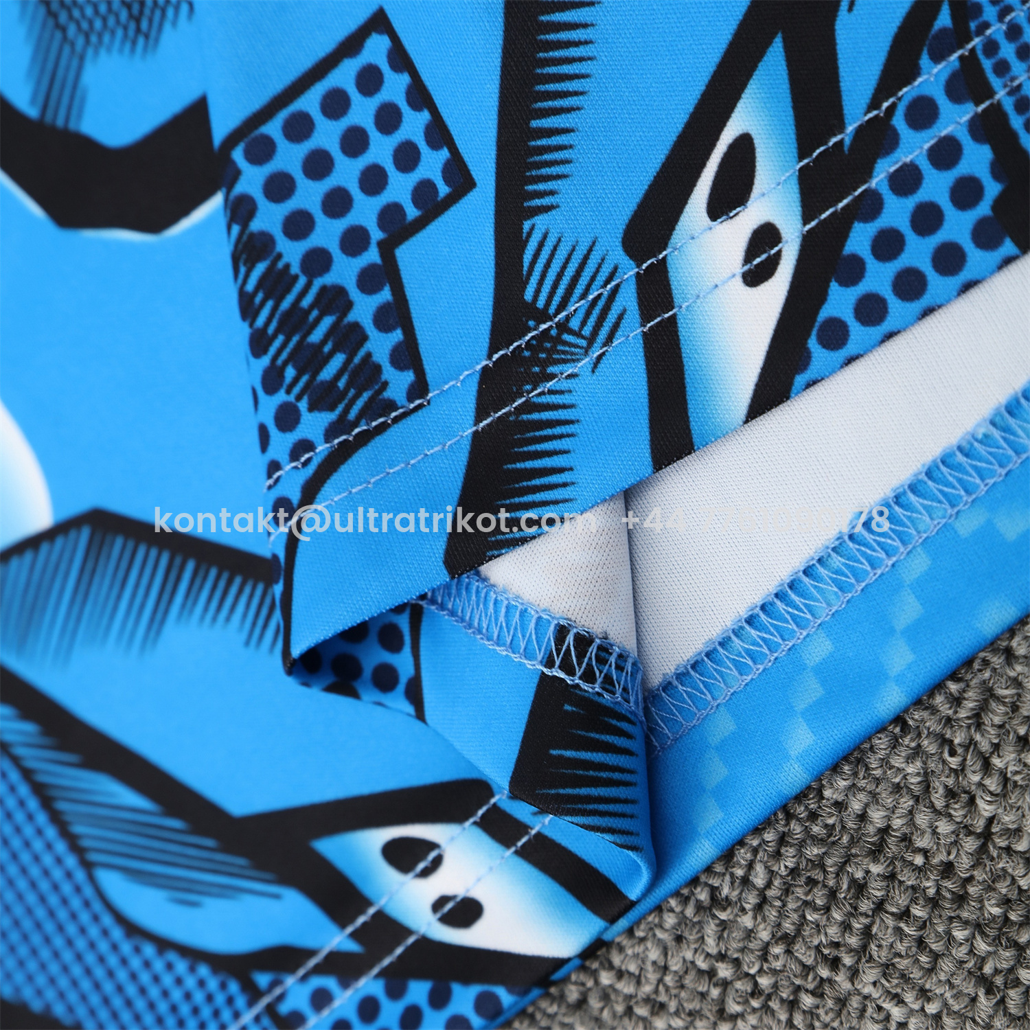 UltraTrikot-Napoli 25-26 Vest Training Set - Blue Mecha Vest & Black Shorts