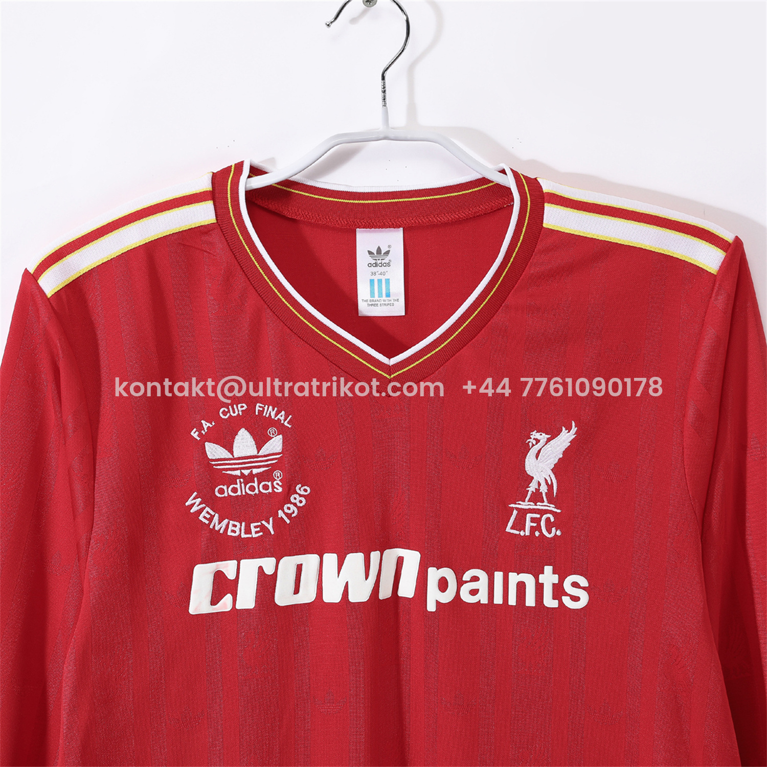 UltraTrikot-Retro Liver.pool 1986 Home Long Sleeves Jersey - FA CUP FINAL Version