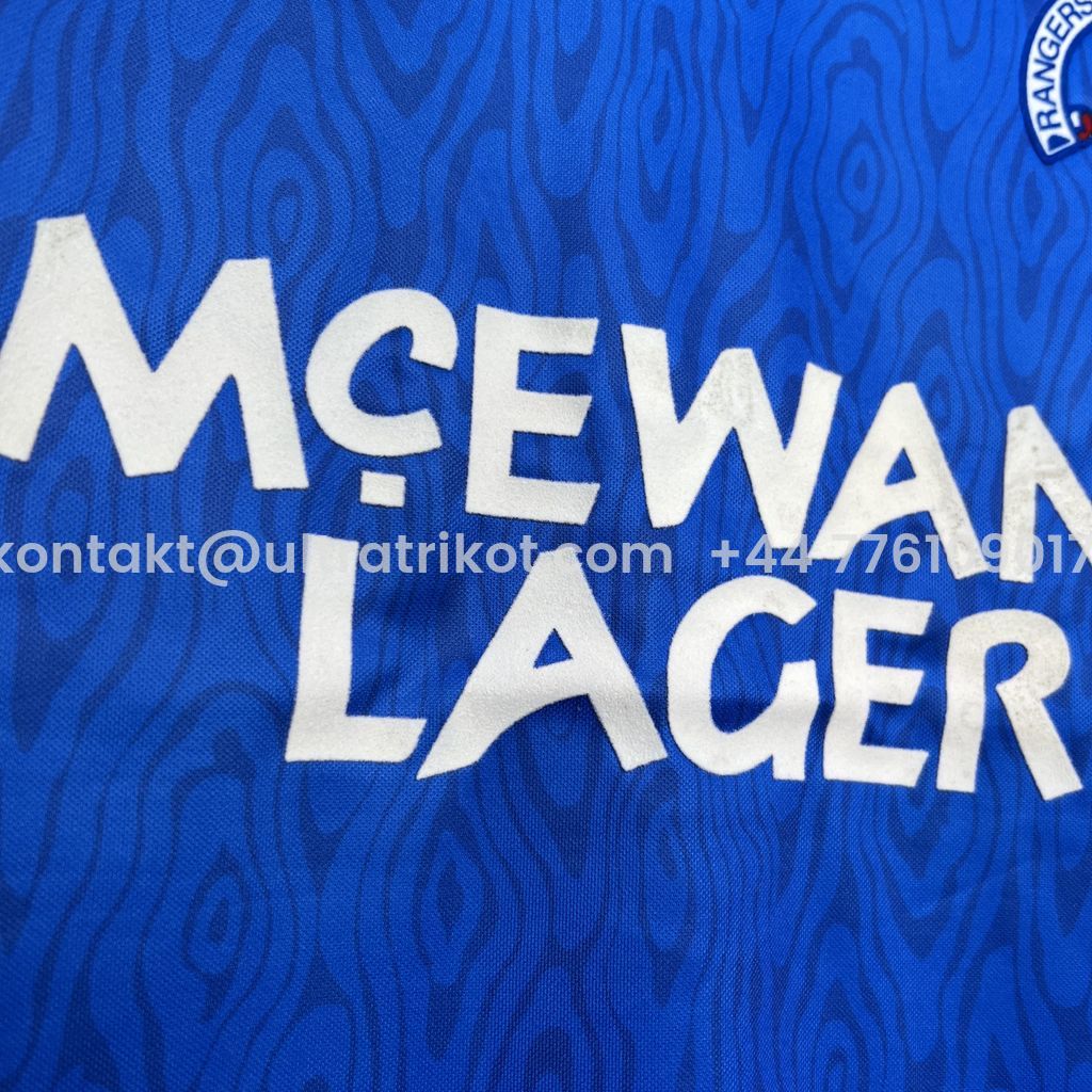 UltraTrikot-Retro Glasgow Rangers 1990-92 Home Stadium Jersey
