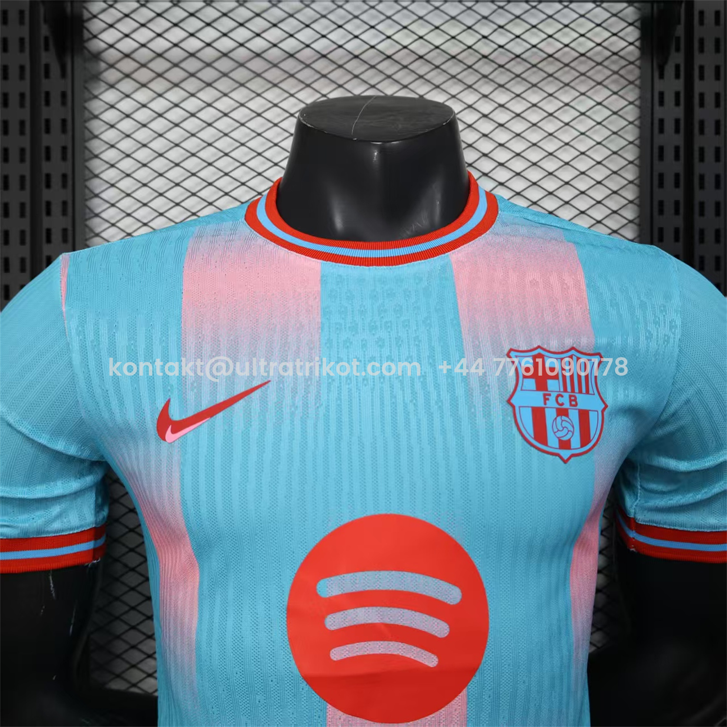 UltraTrikot-Barcelona 25-26 Orange Logo Pink & Light Blue Special Jersey - Player Version