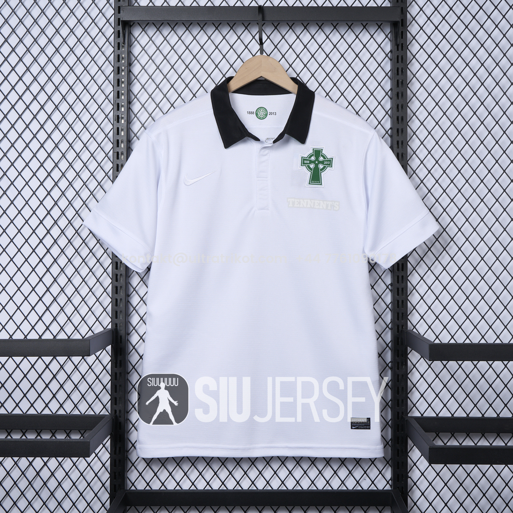 UltraTrikot-Retro Celtic 2012-13 Third 125th Anniversary White POLO Shirt