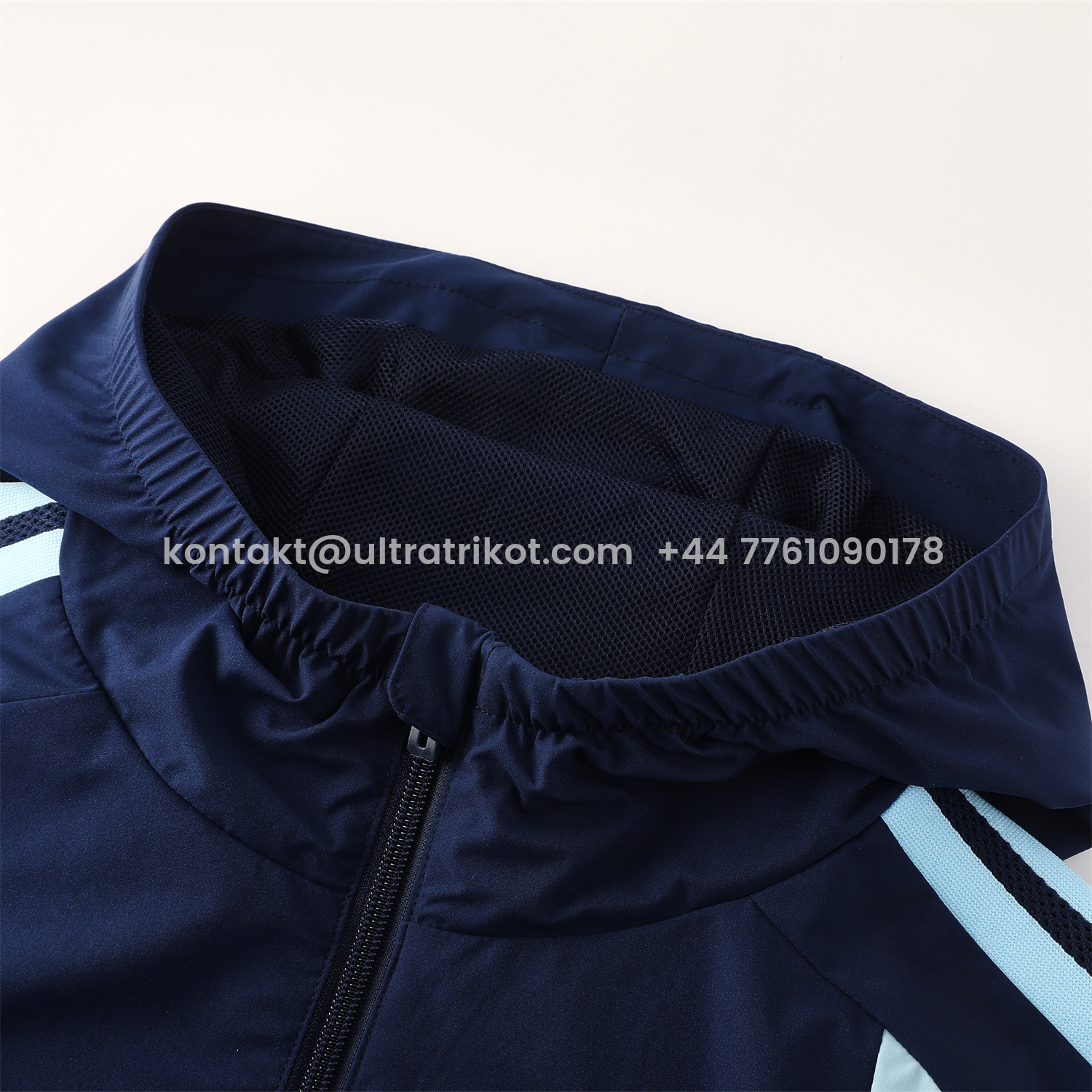 UltraTrikot-Argentina 2026 Hooded Windbreaker Training Set - Dark Blue Top & Pants