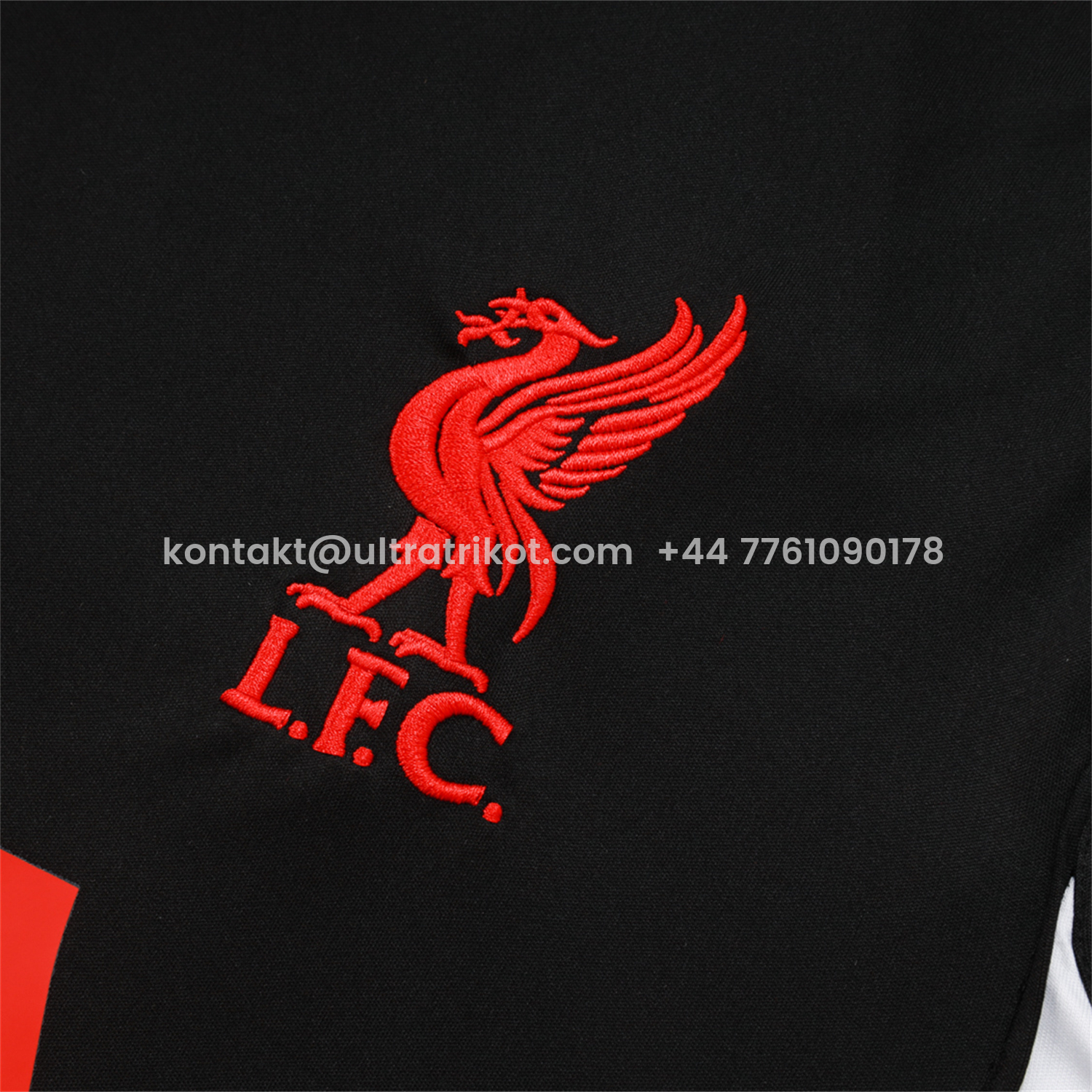 UltraTrikot-Liver.pool 25-26 Vest Training Set - Black Vest & Black Shorts