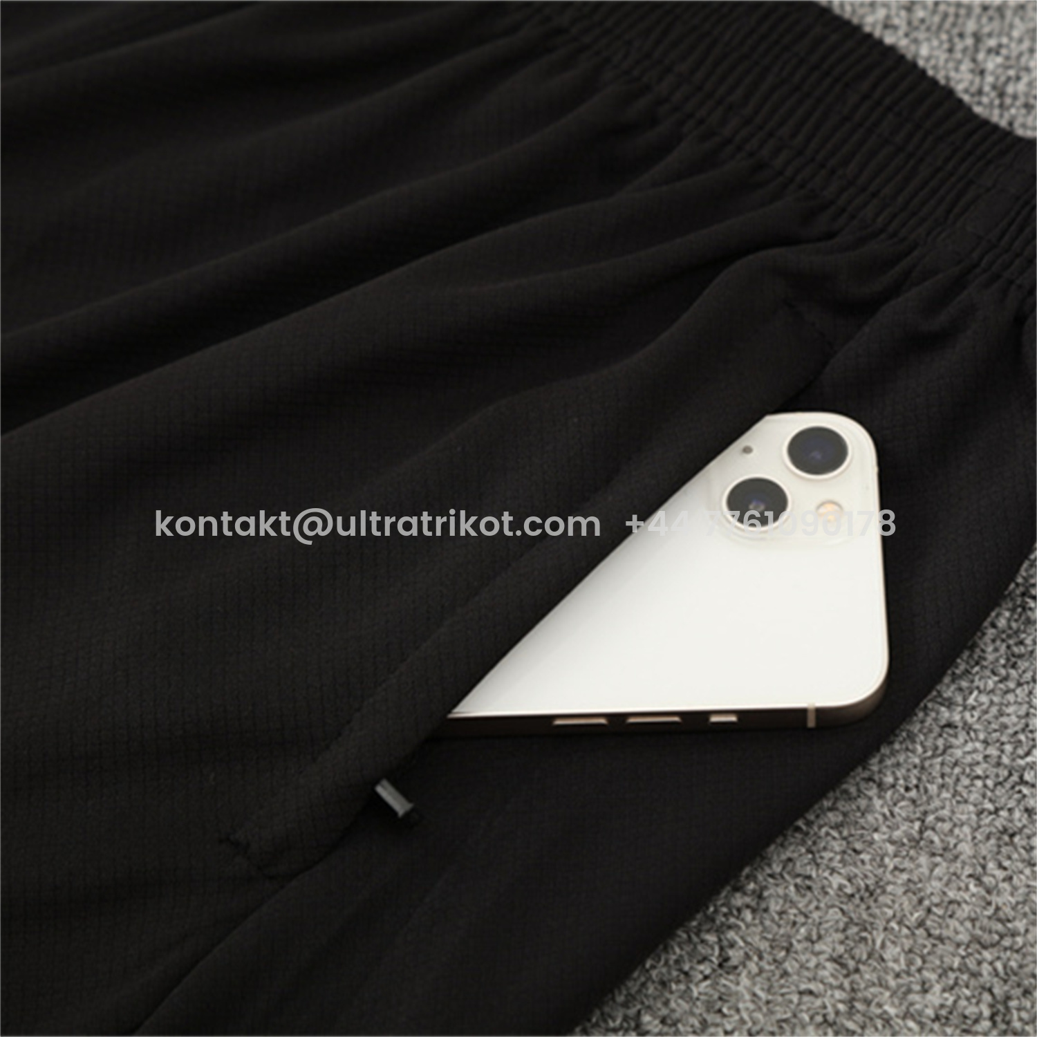 UltraTrikot-Paris Saint-Germain PSG 25-26 Kids Short-Sleeve Training Set - White Top & Black Shorts