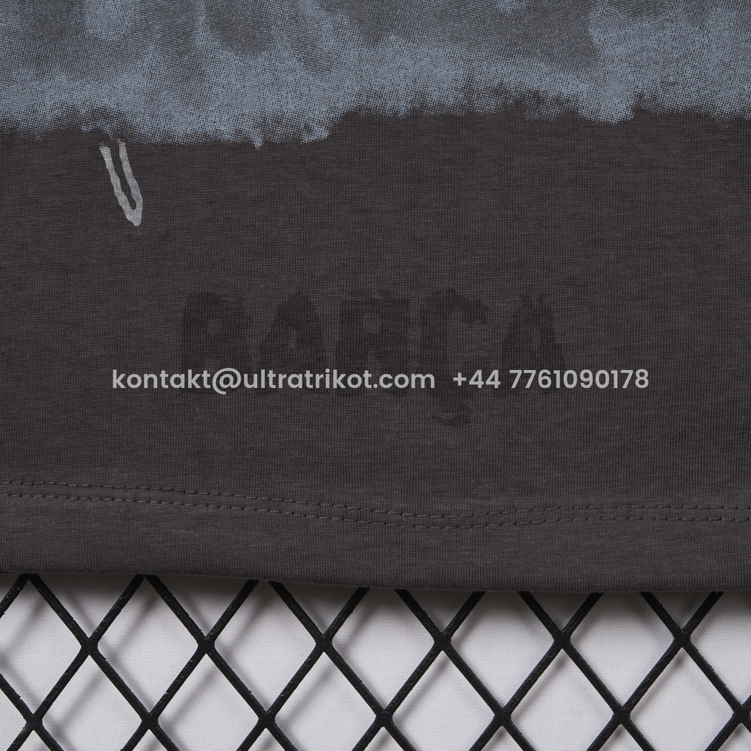 UltraTrikot-Barcelona x Travis Scott 24-25 Football Eagle Pattern Dark Grey T-shirt