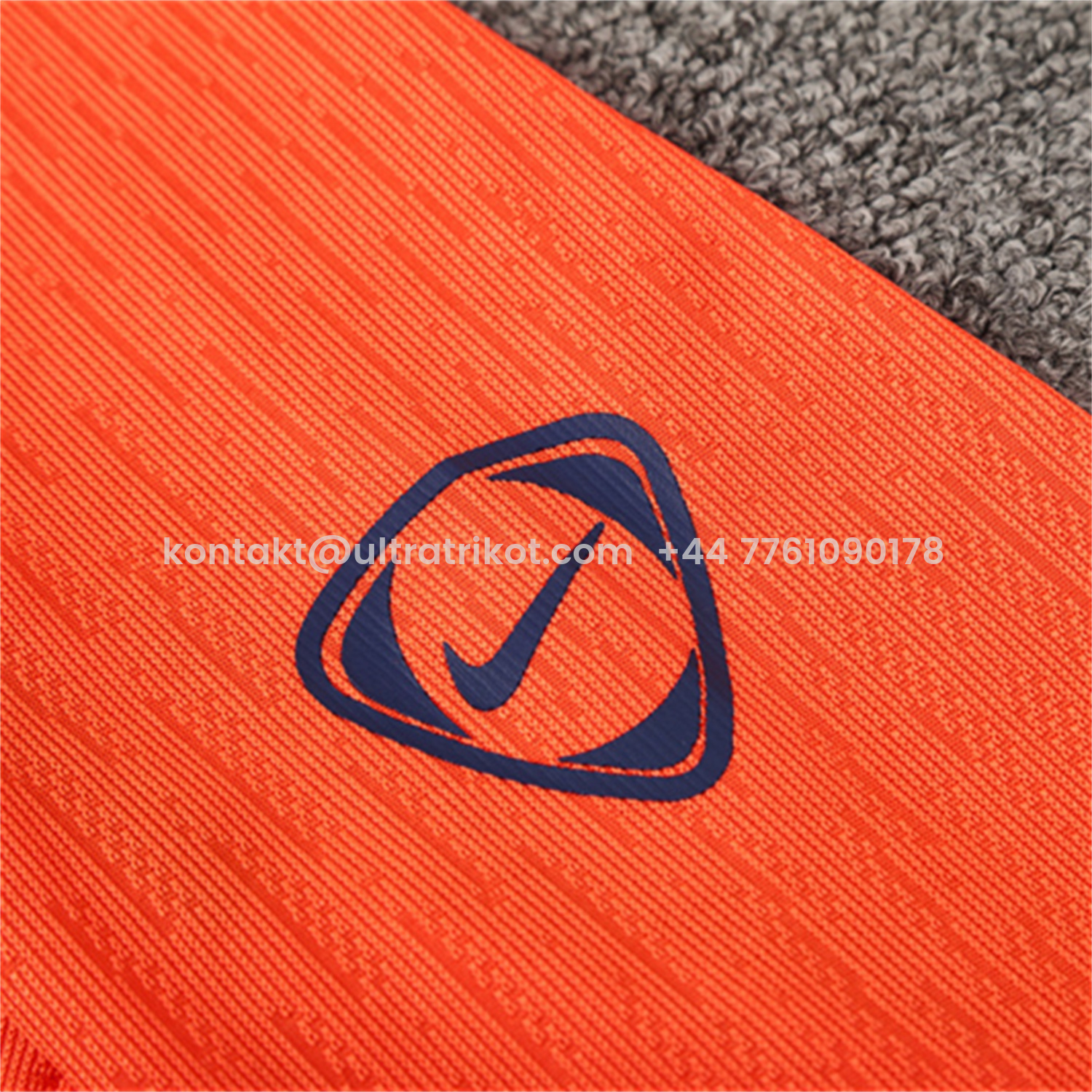 UltraTrikot-Barcelona 25-26 Kids Long Sleeve Training Set - Orange Top Royal Blue Sponsor & Royal Blue Pants