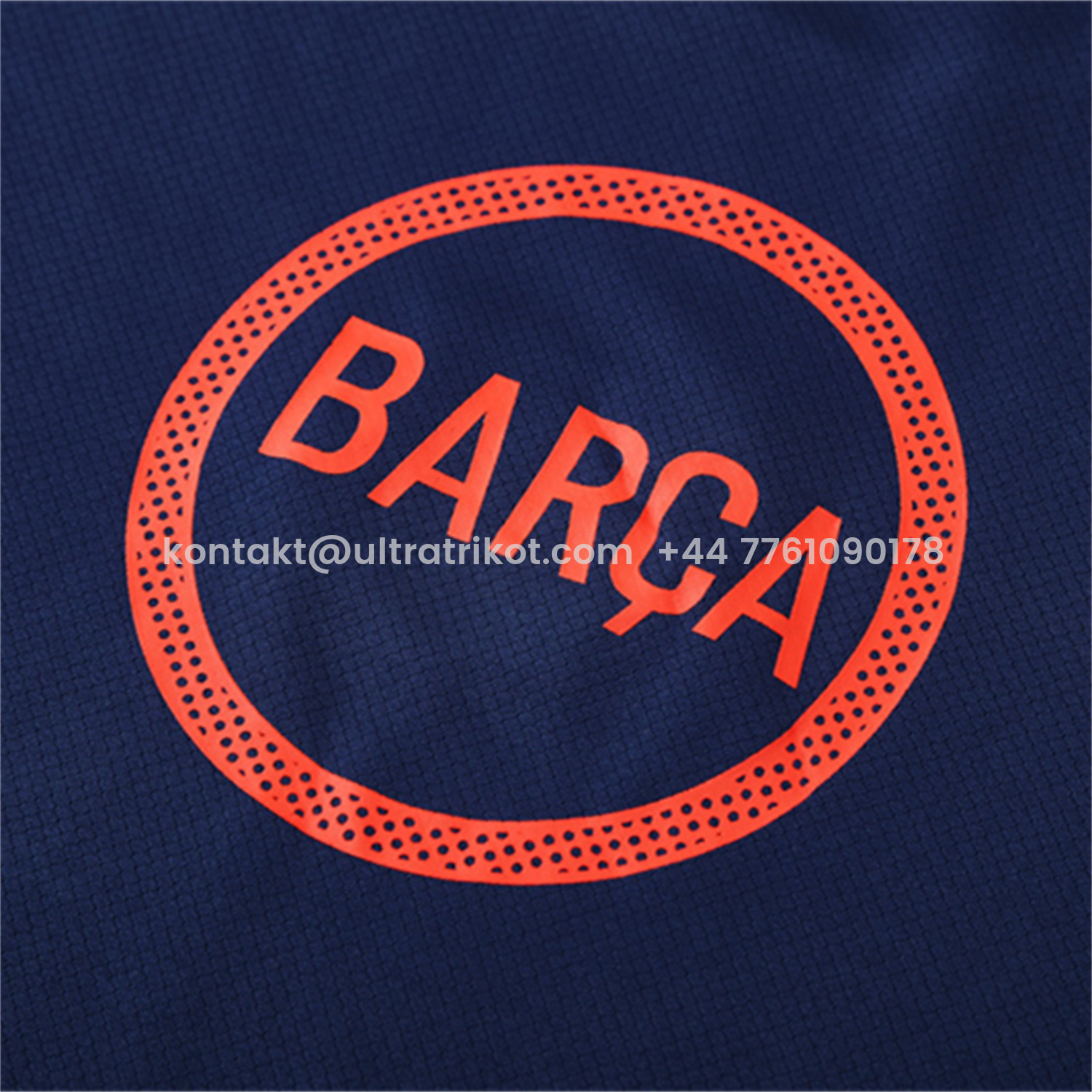 UltraTrikot-Barcelona 25-26 Kids Short-Sleeve Training Set - Royal Blue Top Orange Sponsor & Royal Blue Shorts