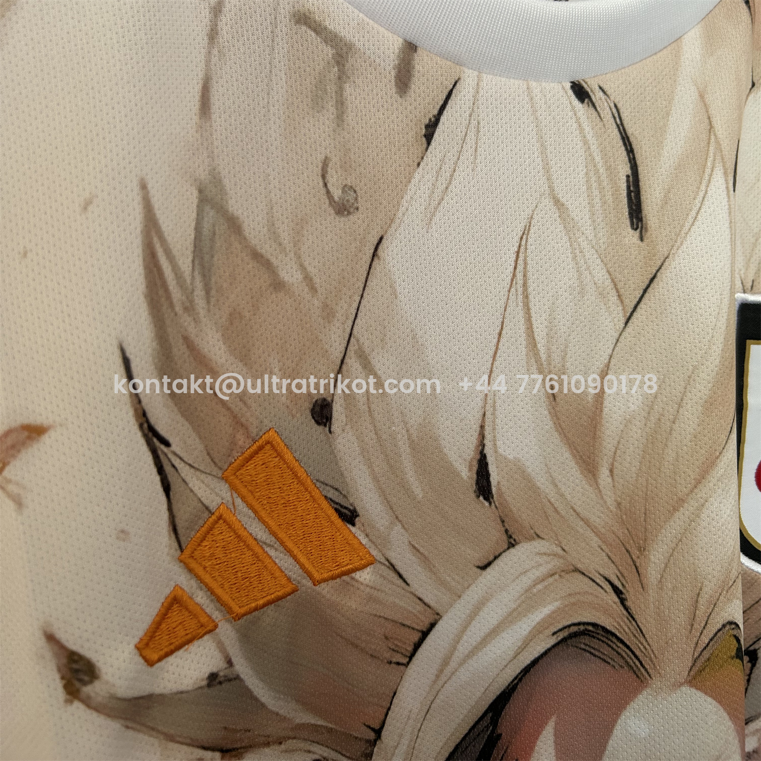 UltraTrikot-Japan 25-26 Dragon Ball White Hair Goku Orange And White Special Jersey - Fans Version