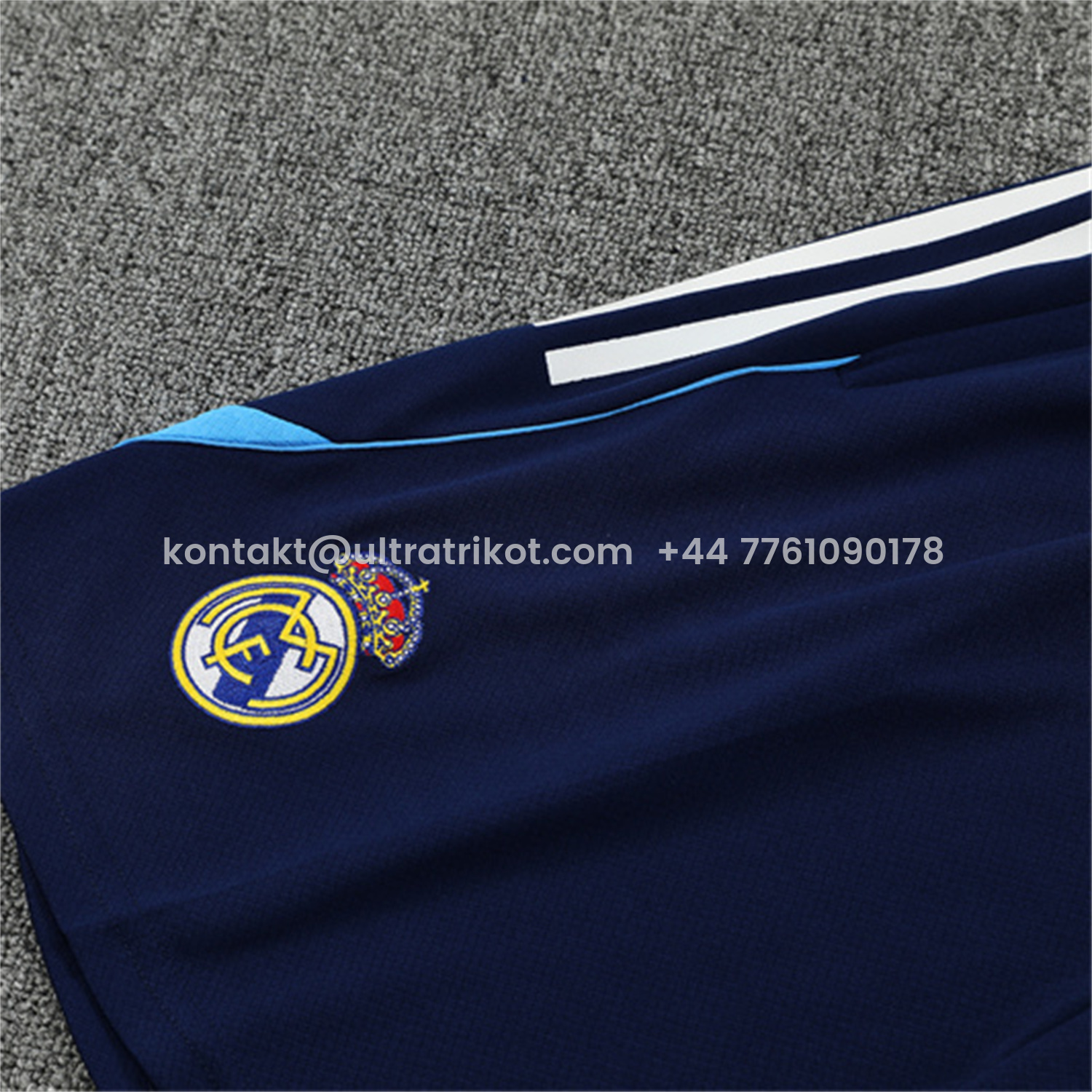 UltraTrikot-Real Madrid 25-26 Kids Short-Sleeve Training Set - Royal Blue Top & Royal Blue Shorts