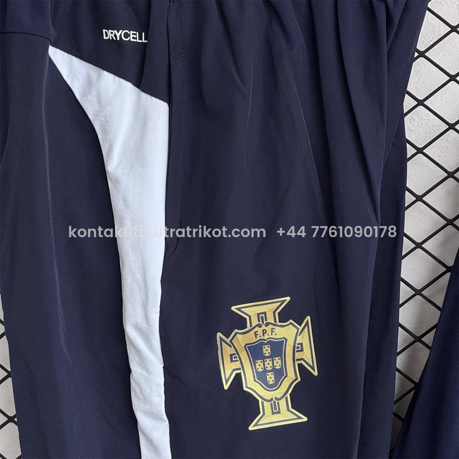 UltraTrikot-Portugal 25-26 Windbreaker Training Set - Black White Top and Pants