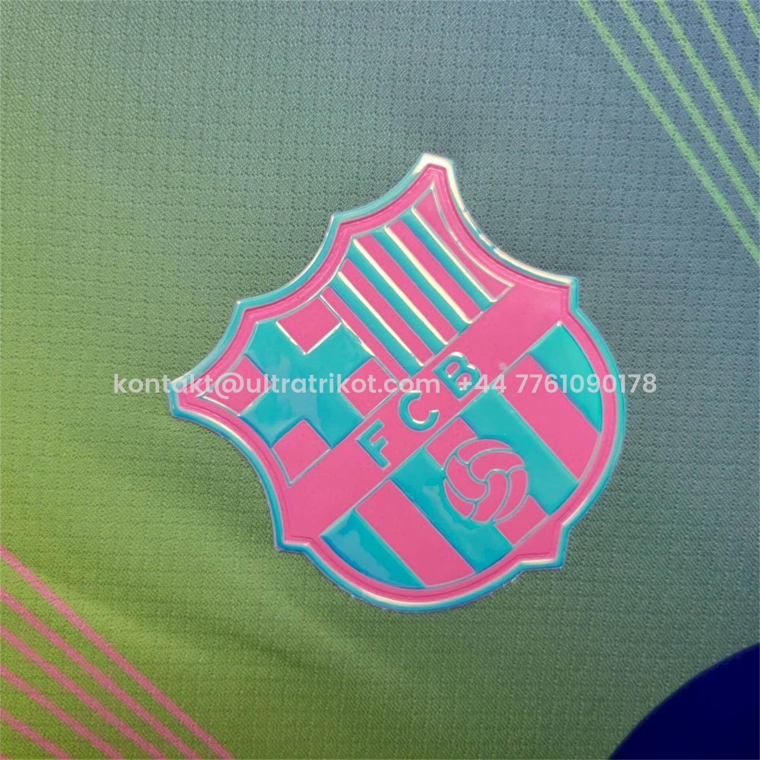 UltraTrikot-Barcelona 25-26 T90 Pink Lines Green And Blue Gradient Special Jersey - Fans Version