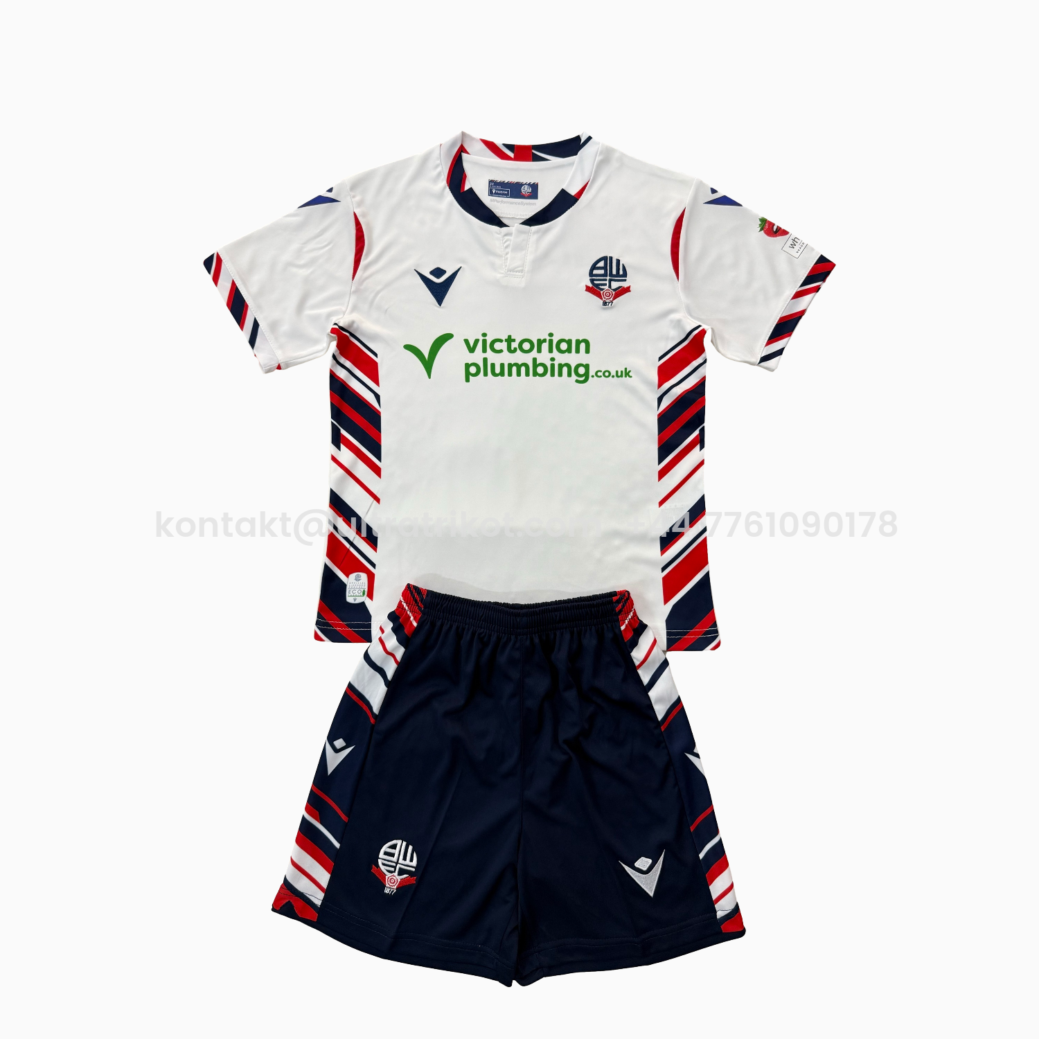 UltraTrikot-Bolton Wanderers 25-26 Home Men's Adult Jersey Set - Fans Version