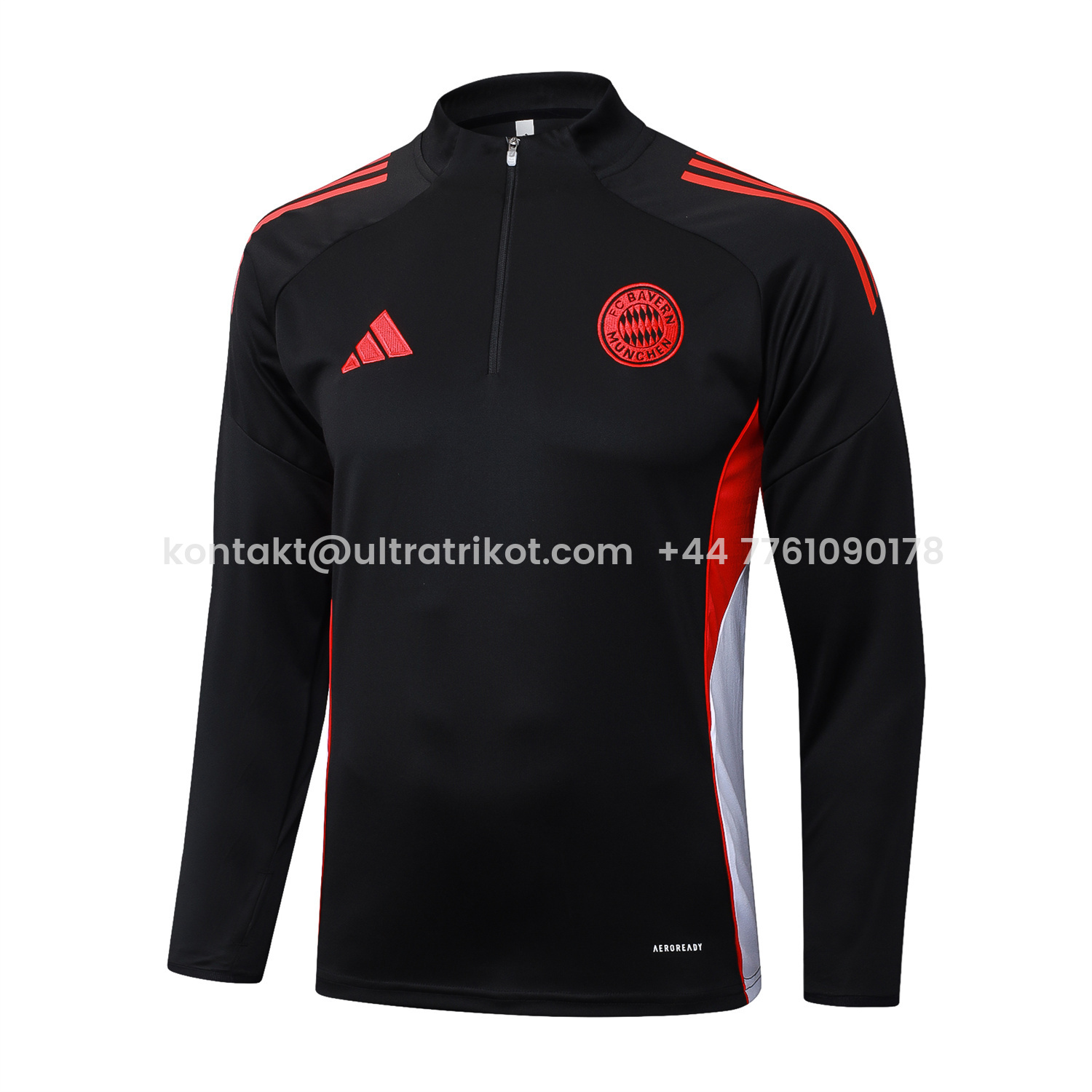 UltraTrikot-Bayern Munich 25-26 Long Sleeves Training Set - Black Top & Pants with Orange Badge