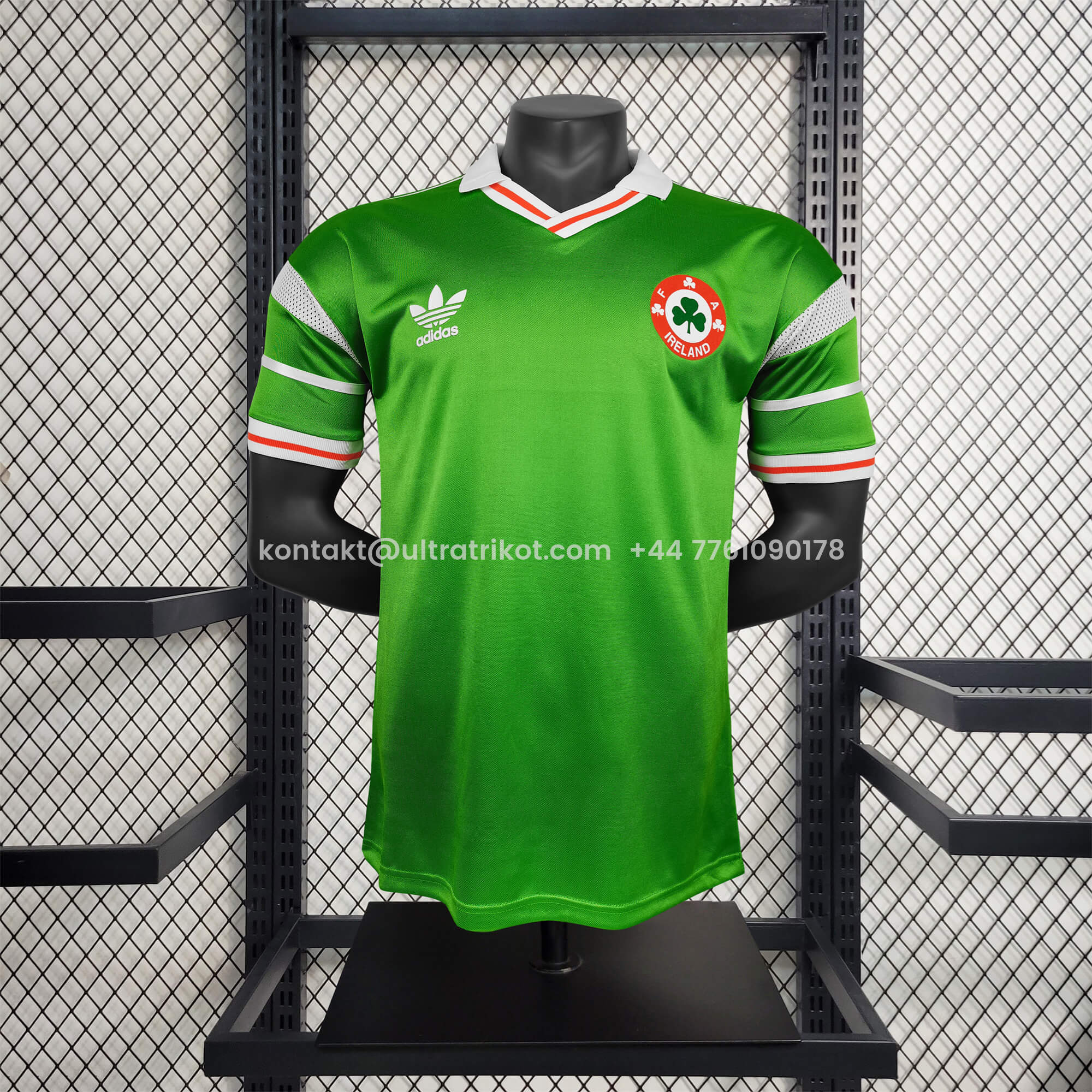 UltraTrikot-Retro Ireland 1988 Home Stadium Jersey