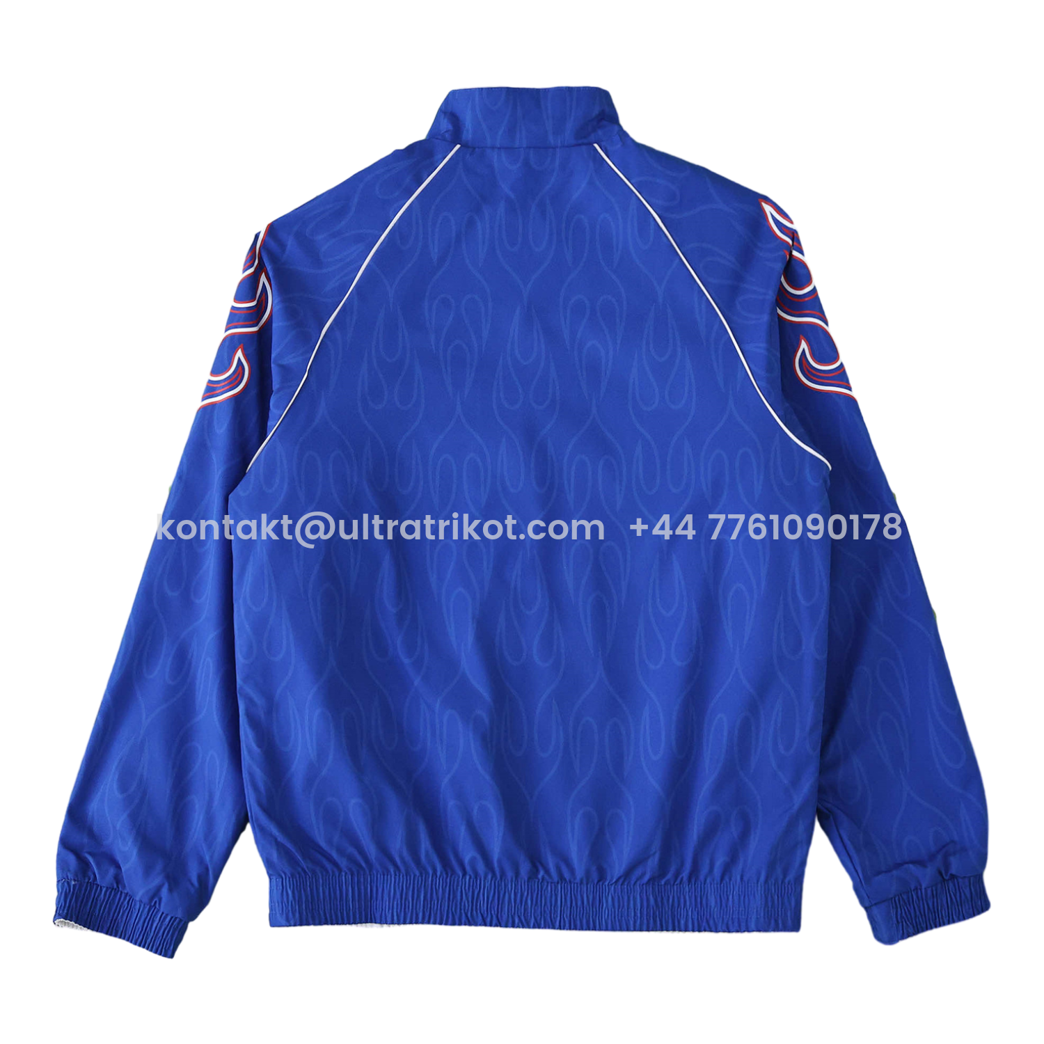 UltraTrikot-Retro Japan 1998 Throwback Double Sided Reversible Windbreaker - White & Blue