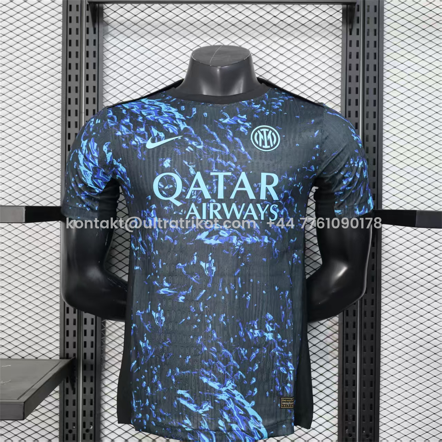 UltraTrikot-Inter Milan 25-26 Pre-Match Training Jersey Black Blue - Player Version