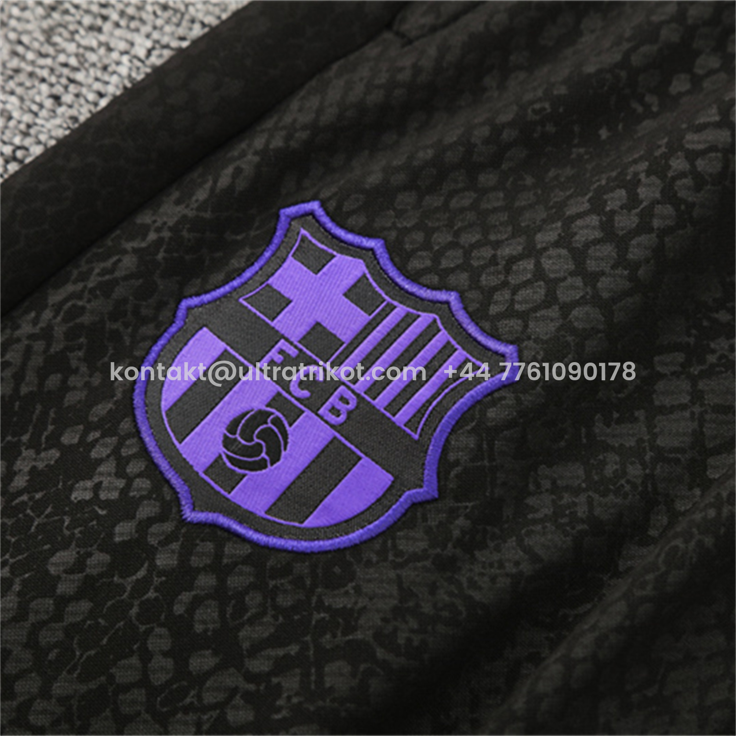 UltraTrikot-Barcelona 25-26 X KB Kids Long Sleeve Training Set - Black Top & Black Pants