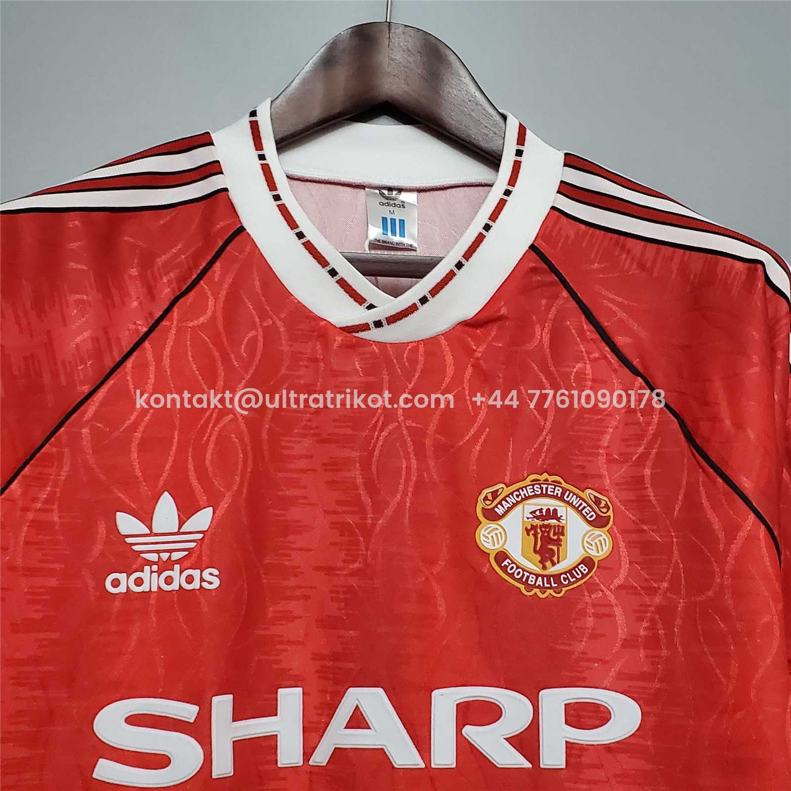 UltraTrikot-Retro Manchester United 91-92 Home Jersey