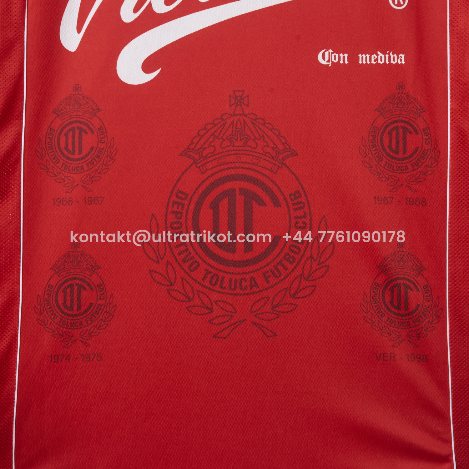 UltraTrikot-Retro Toluca 1998-99 Home Red Jersey