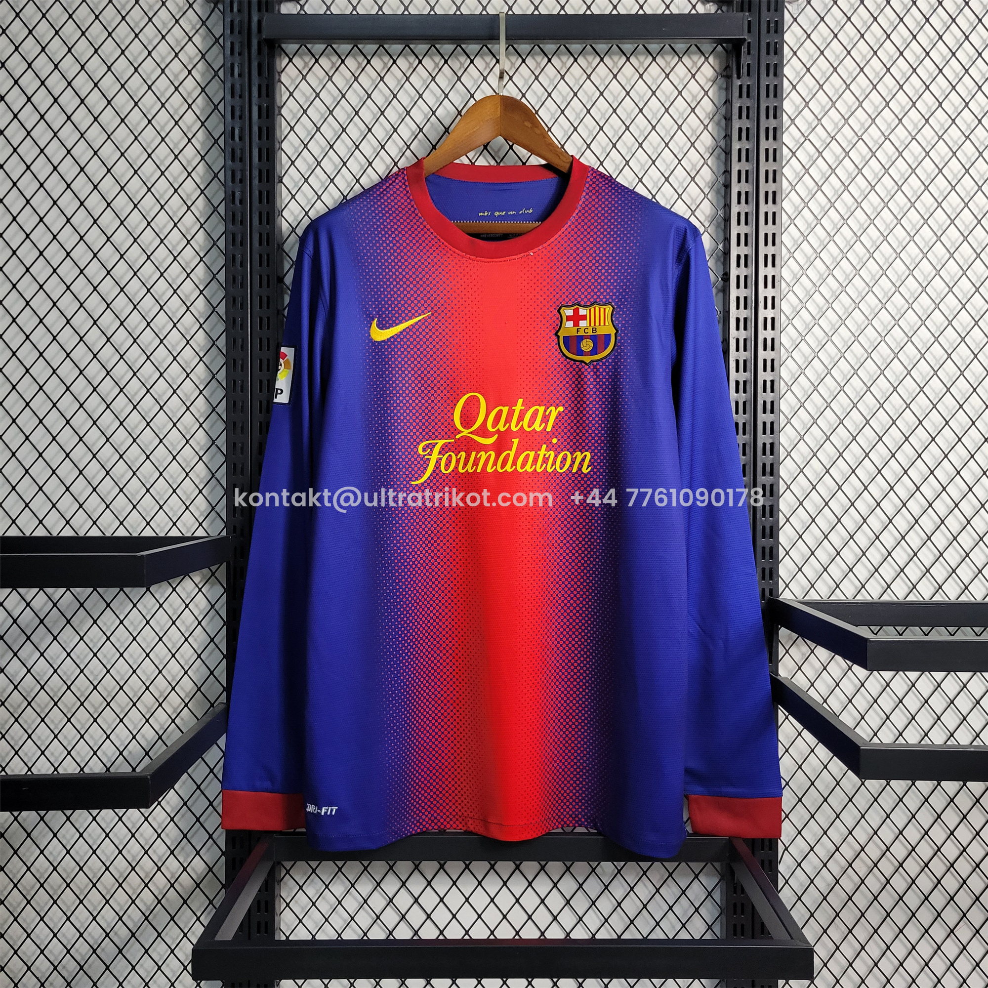 UltraTrikot-Retro Barcelona 12-13 Home Stadium Long Sleeve Jersey