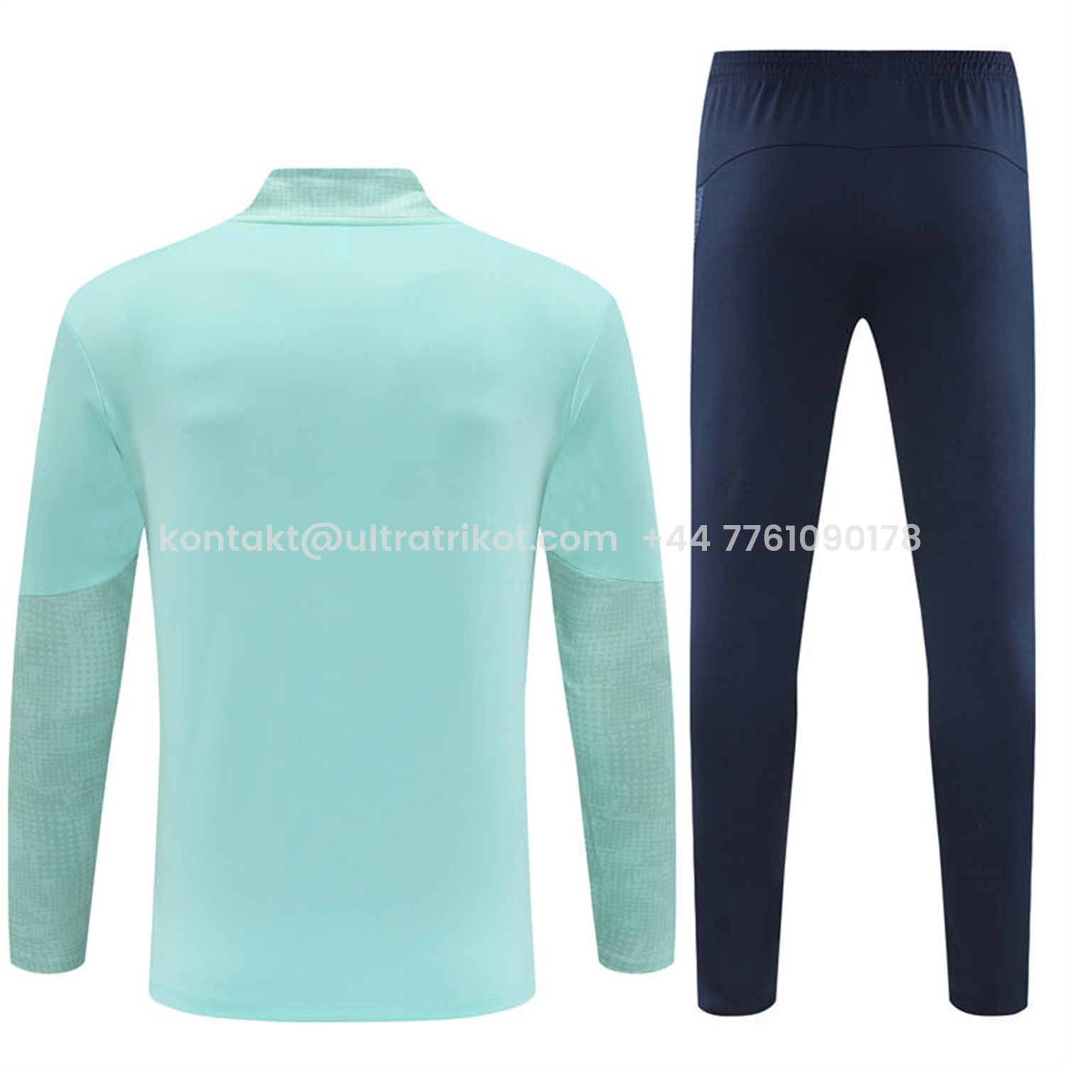 UltraTrikot-Marseille 25-26 Kids Long Sleeve Training Set - Nattierblue Top & Deep Blue Pants