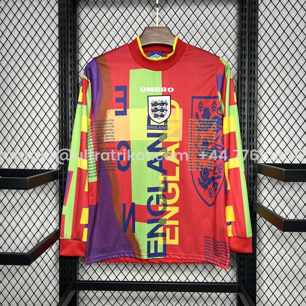 UltraTrikot-Retro England 1996 Goalkeeper Long Sleeve Jersey