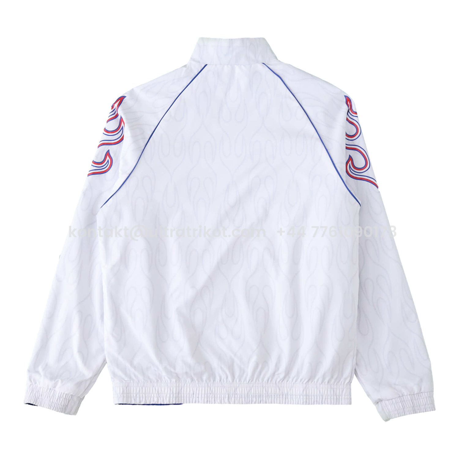 UltraTrikot-Retro Japan 1998 Throwback Double Sided Reversible Windbreaker - White & Blue