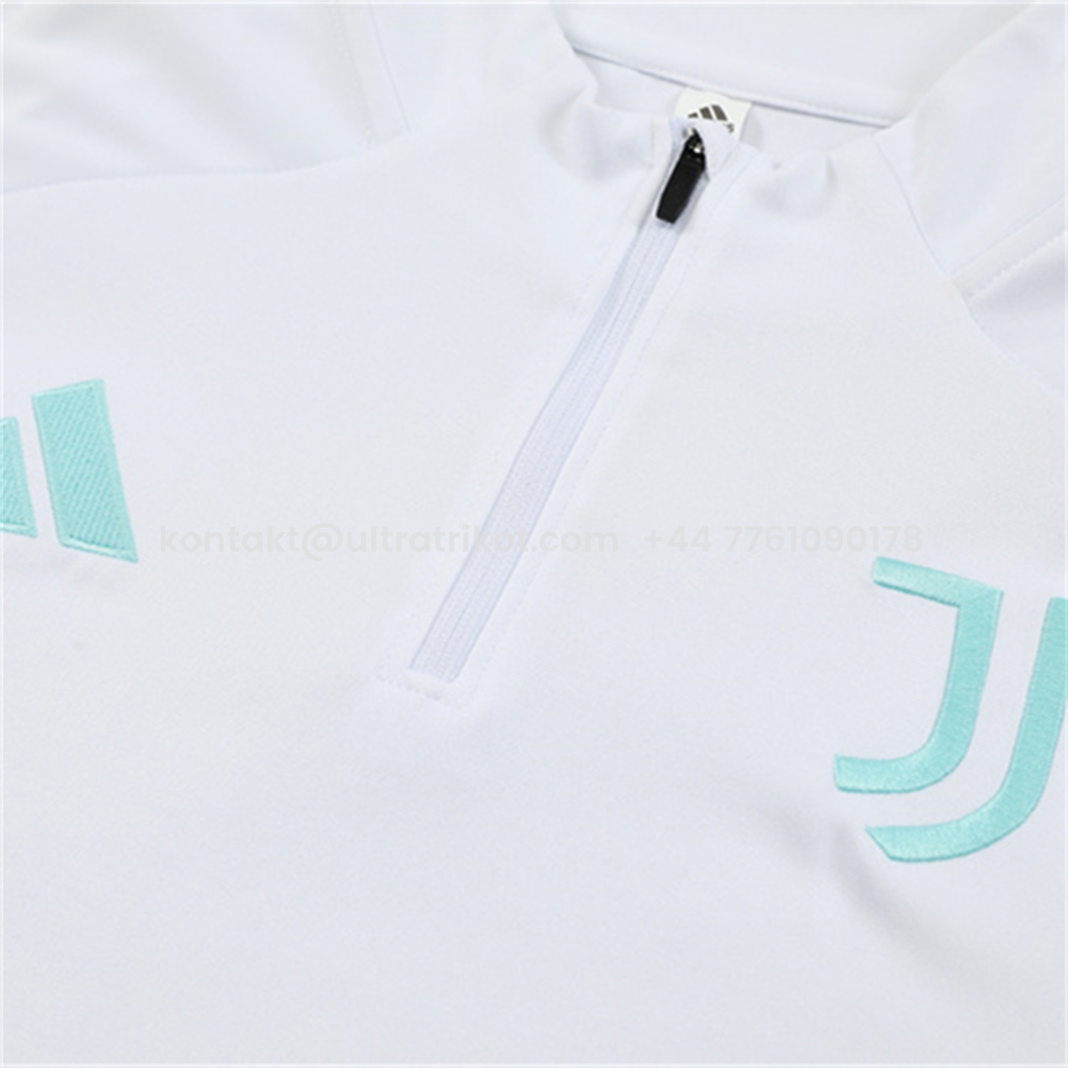 UltraTrikot-Juventus 25-26 Kids Long Sleeve Training Set - White Top and Black Pants