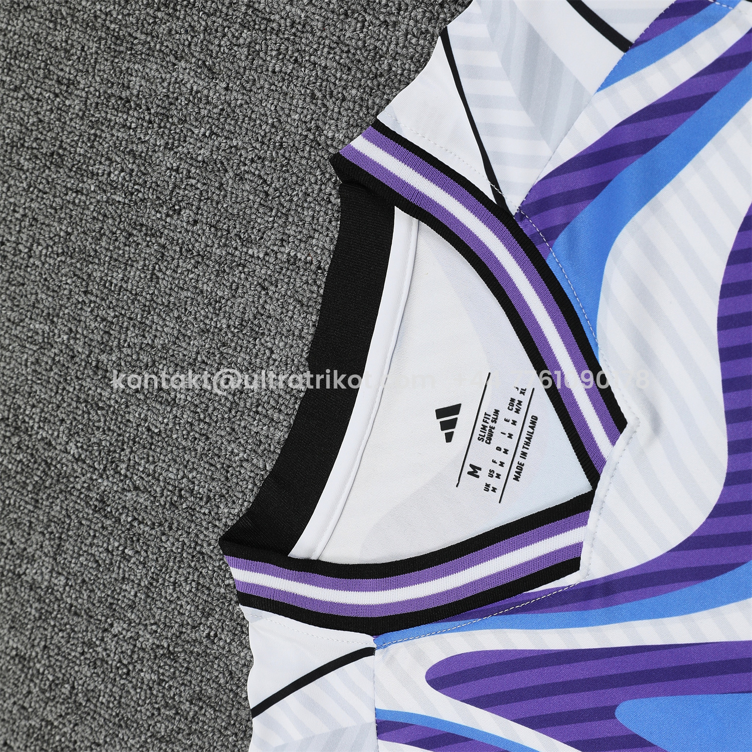 UltraTrikot-Real Madrid 25-26 Vest Training Set - Blue Purple Curve Pattern Vest & Black Shorts