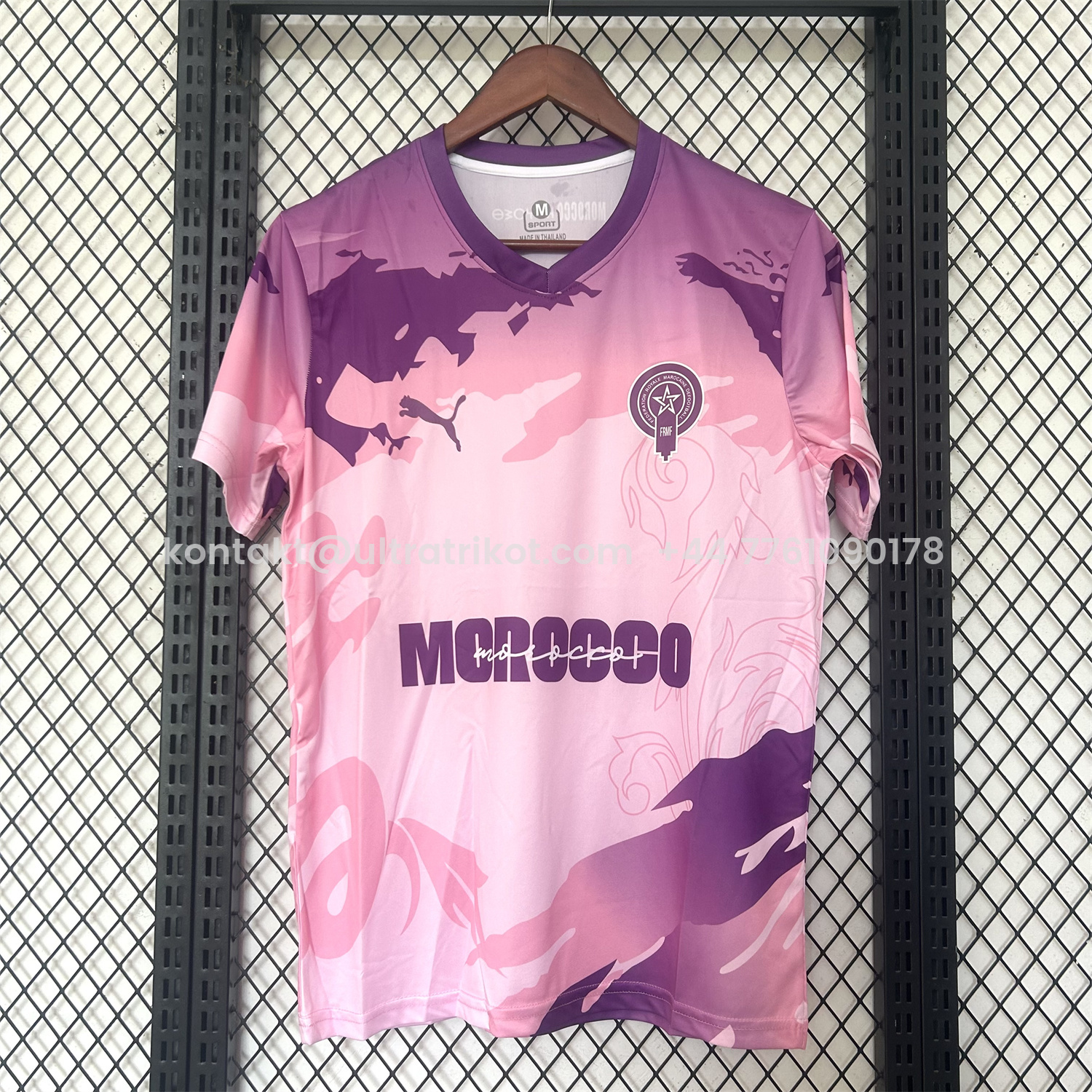 UltraTrikot-Morocco 25-26 Purple Pattern Pink Training Jersey - Fans Version