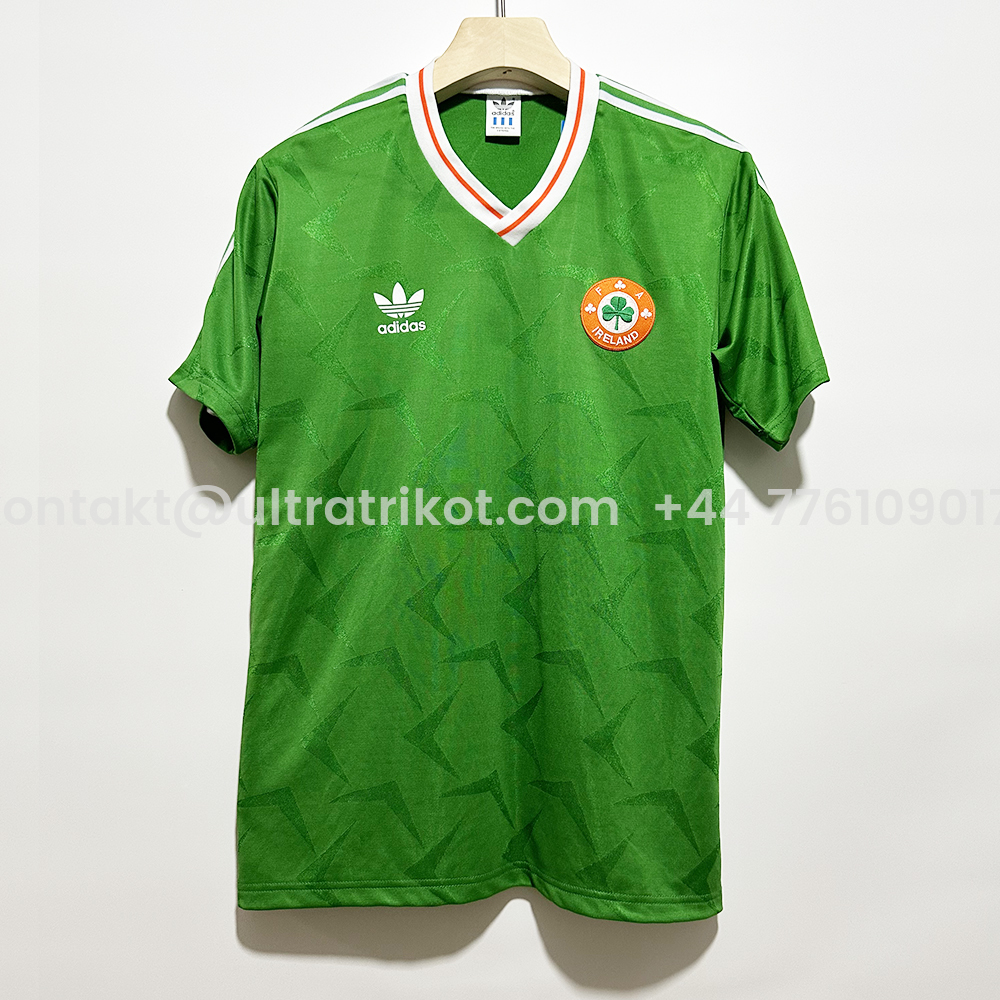UltraTrikot-Retro Ireland 1990 Home Unsponsored Jersey