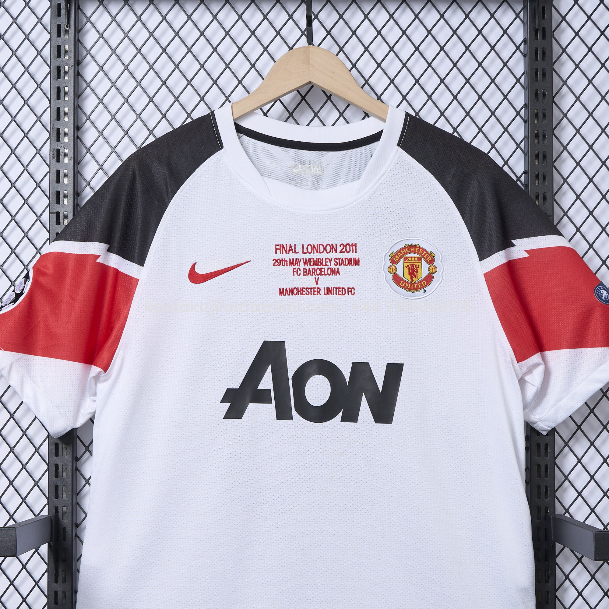 UltraTrikot-Retro Manchester United 10-11 Away Jersey - Champions League Final Version