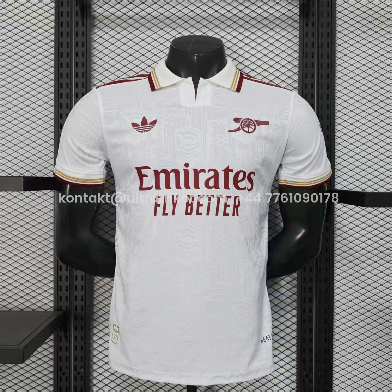 UltraTrikot-Arsenal 25-26 Third White Jersey - Player Version