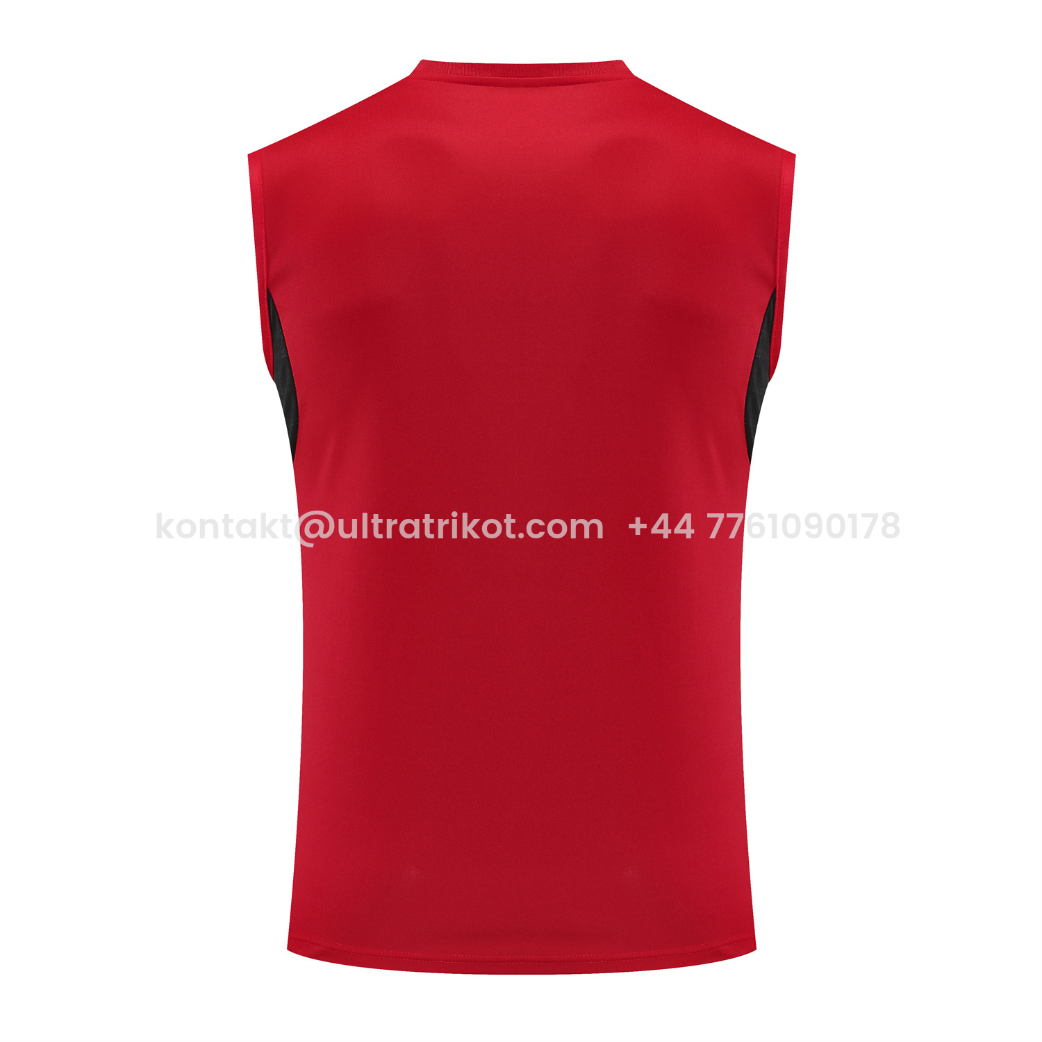 UltraTrikot-Manchester United 25-26 Vest Training Set - Pure Red Vest & Black Shorts
