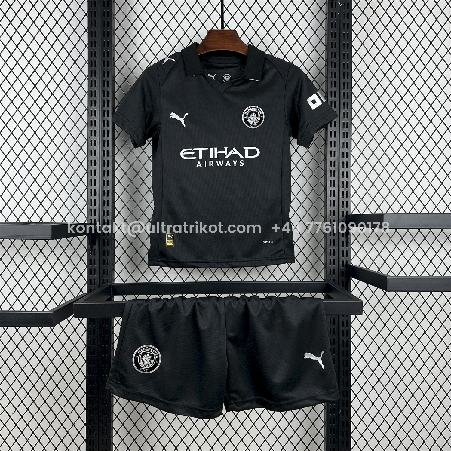 UltraTrikot-Manchester City 25-26 Away Black Kids Kit