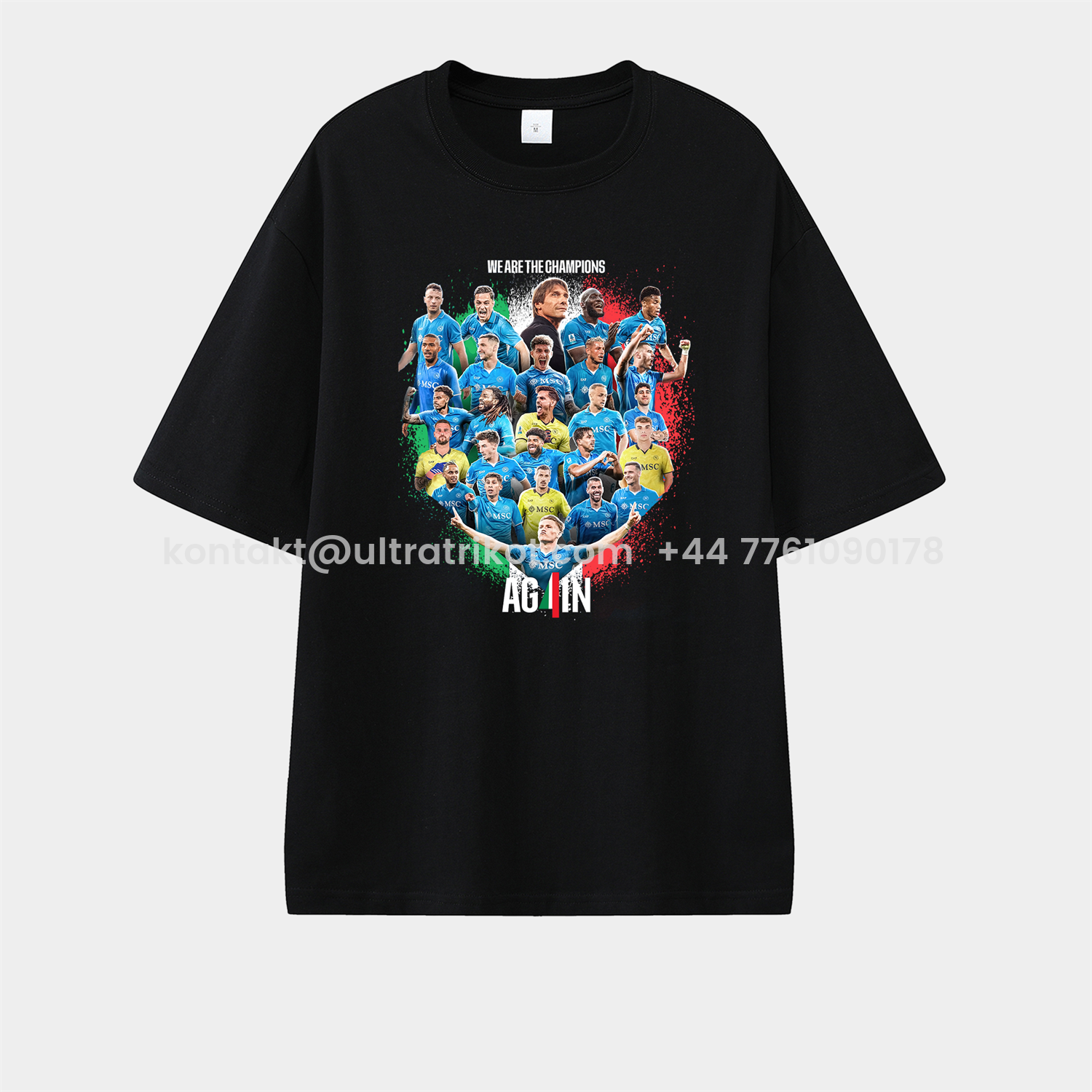 UltraTrikot-Napoli AG4IN 2025 We Are The Campion Unisex Pure Cotton T-shirt