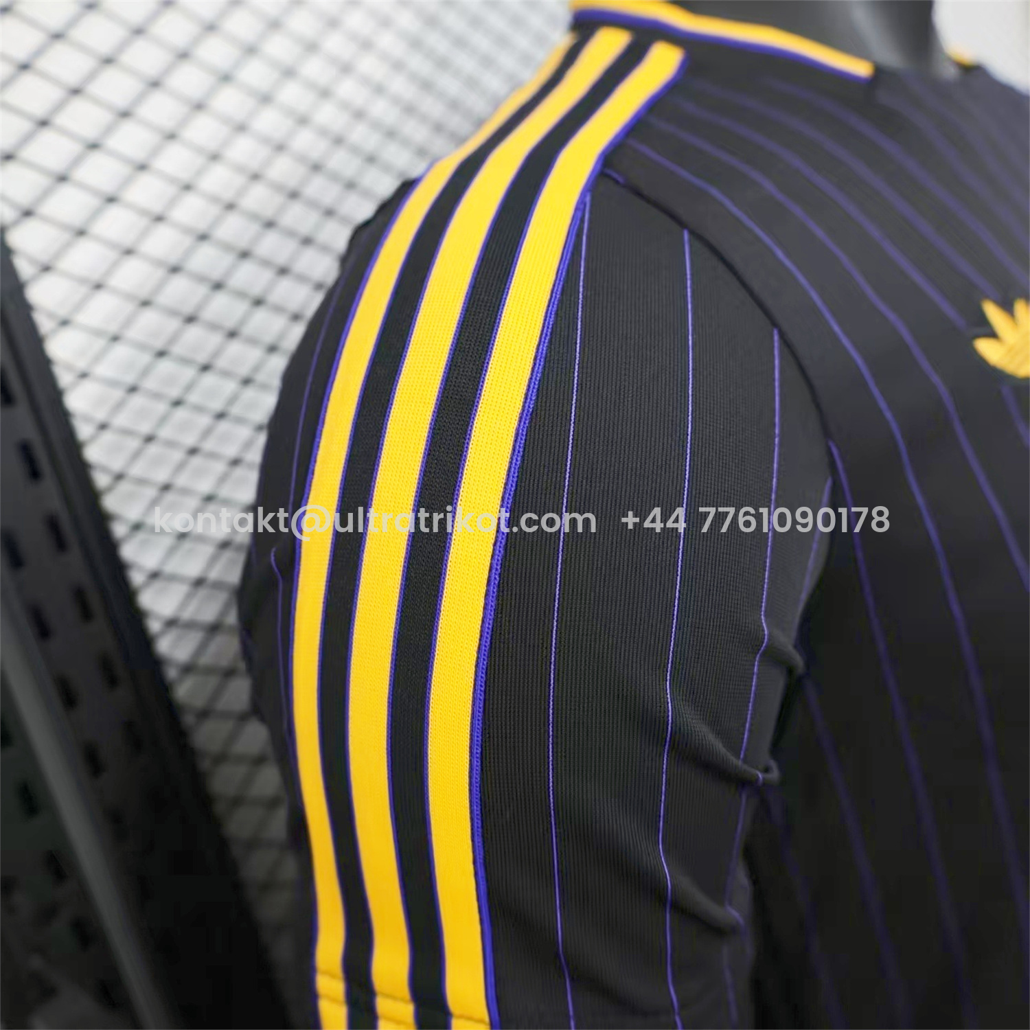 UltraTrikot-Manchester United 25-26 Trefoil Purple Lines Black Travel Jersey - Player Version