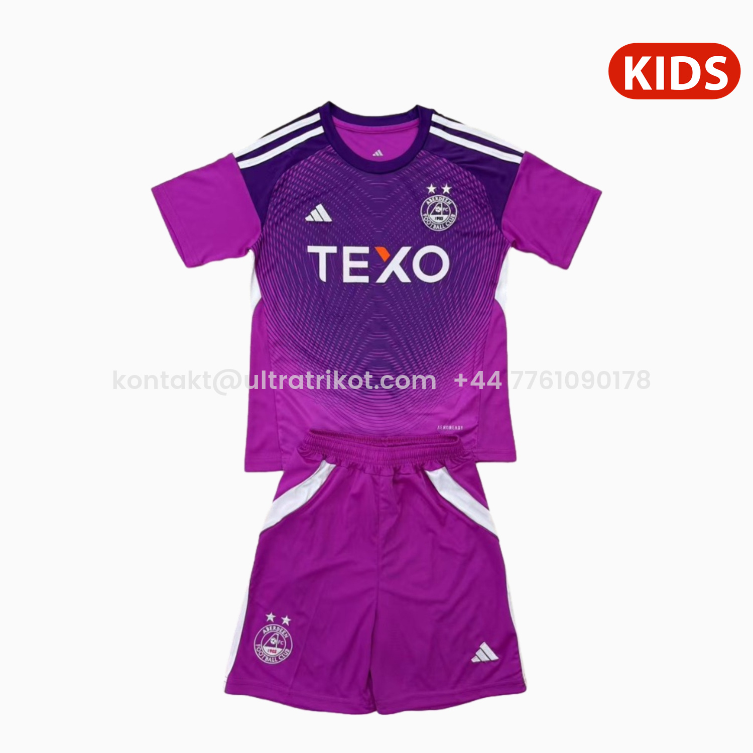 UltraTrikot-Aberdeen 25-26 Purple Goalkeeper Kids Kit