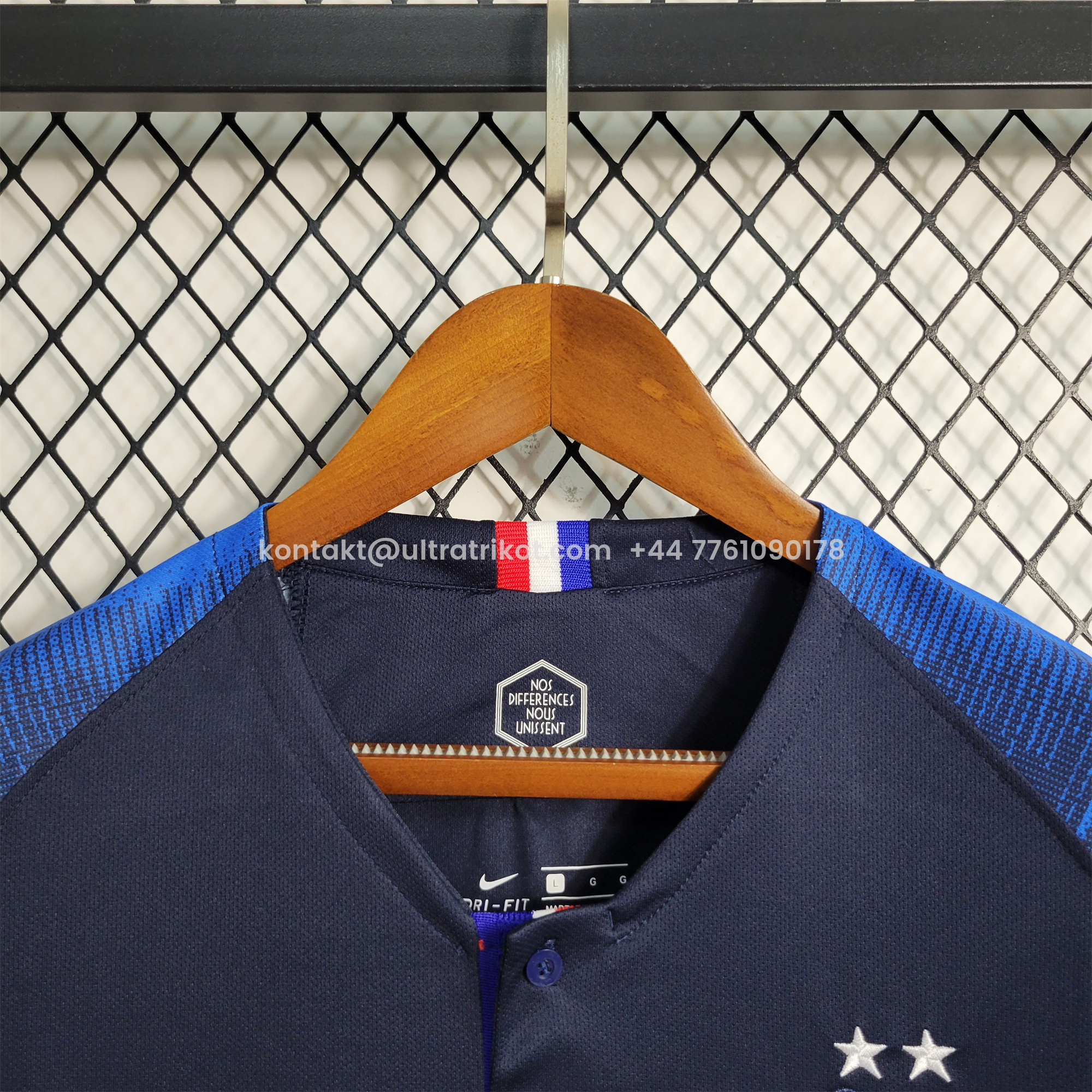 UltraTrikot-Retro France 2018 Home Stadium Long Sleeve Jersey