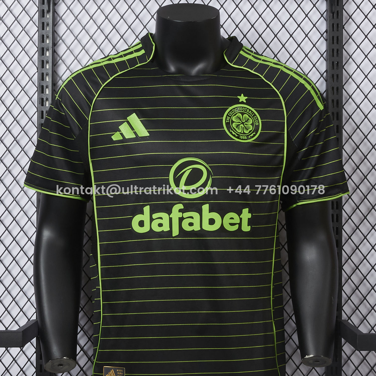 UltraTrikot-Celtic 25-26 Away Black Jersey - Player Version