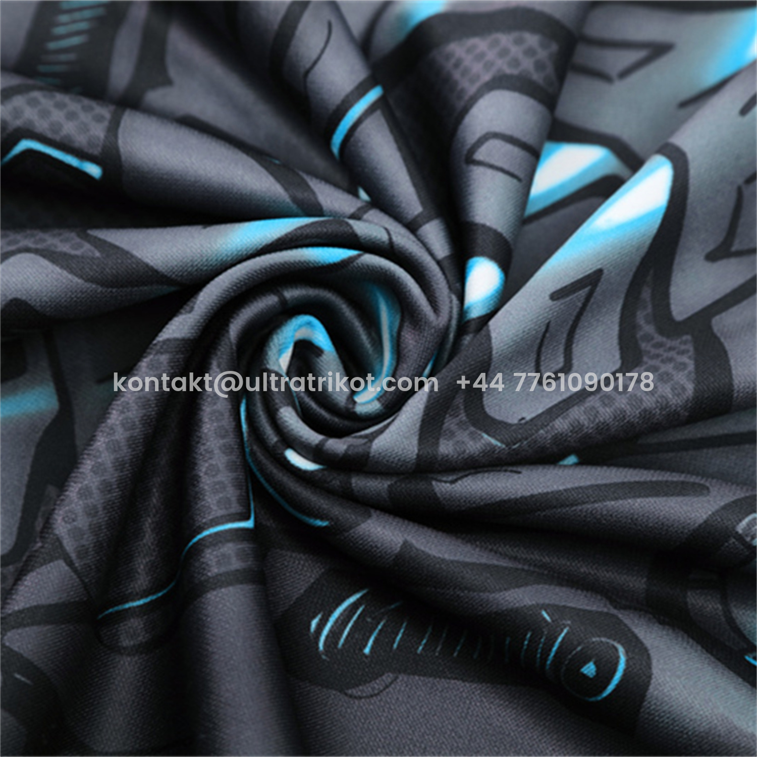 UltraTrikot-Napoli 25-26 Kids Long Sleeve Training Set - Gray Mecha Top & Black Pants