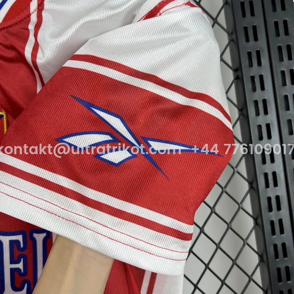 UltraTrikot-Retro Atletico Madrid 1999-00 Home Jersey with La Liga Patch