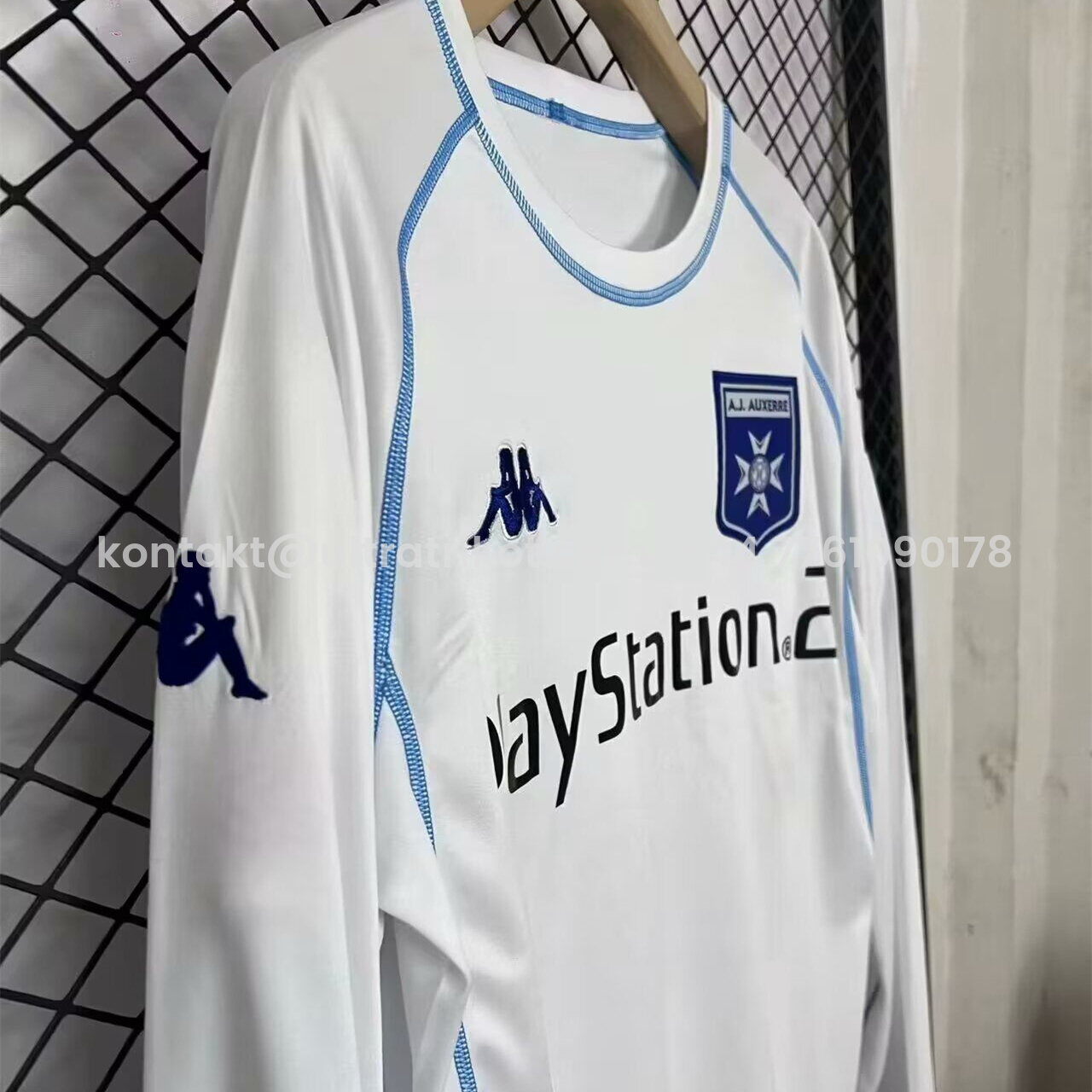 UltraTrikot-Retro AJ Auxerre 2003-04 Home Long Sleeves Jersey