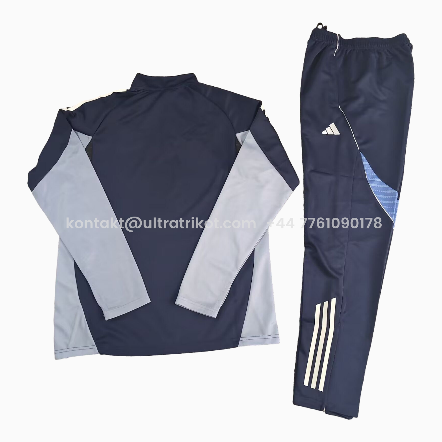 UltraTrikot-Schalke 04 25-26 Long Sleeve Training Set - Deep Blue Top & Deep Blue Pants
