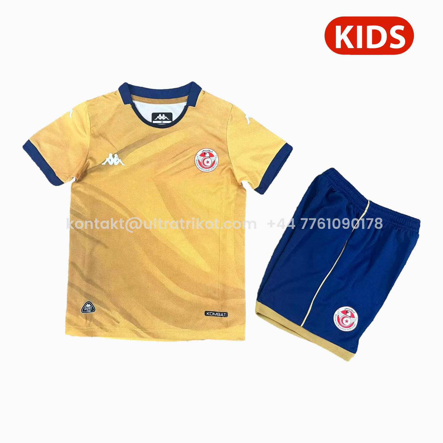 UltraTrikot-Tunisia 2026 Third Yellow Kids Kit