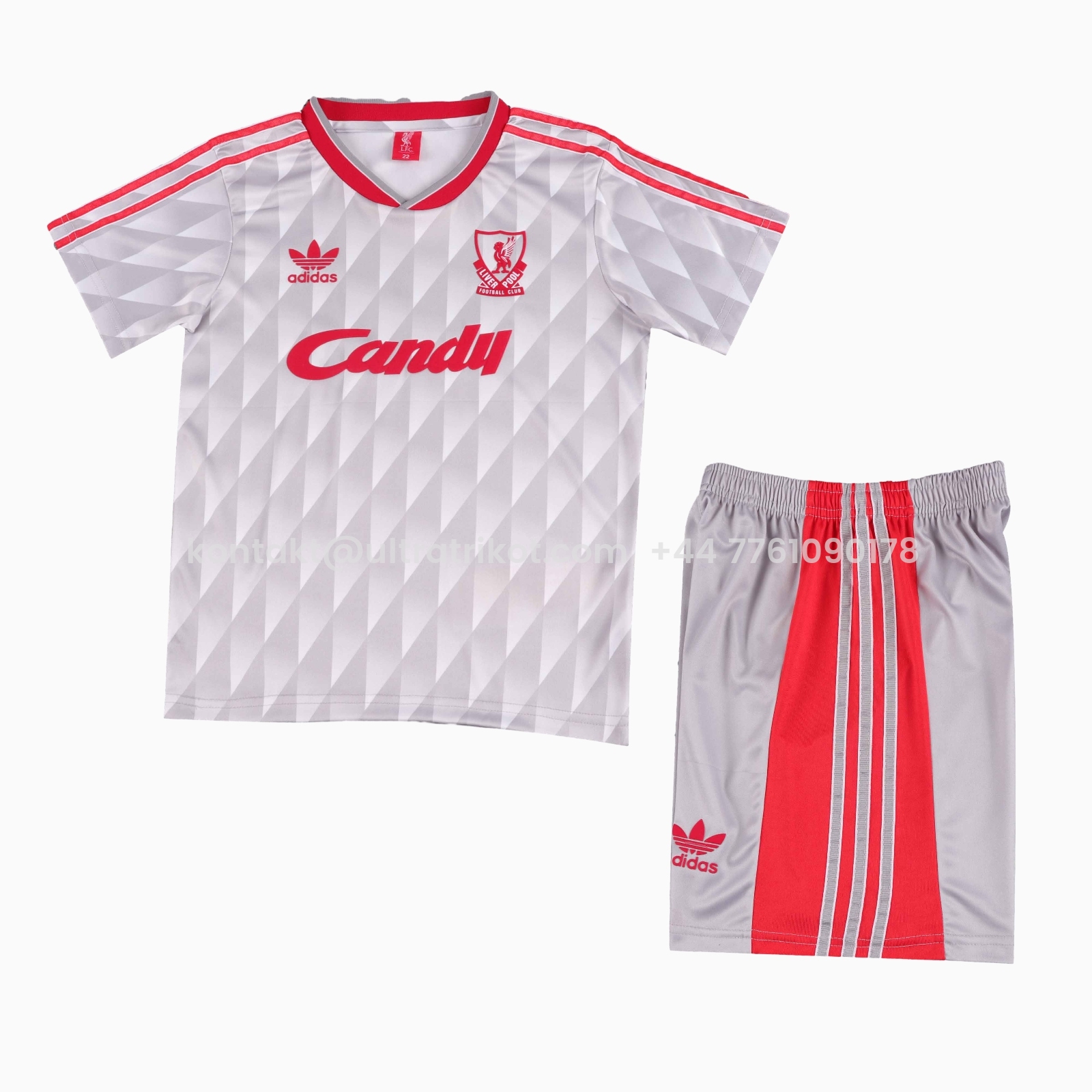 UltraTrikot-Retro Liver.pool 1989-91 Away Kids Kit