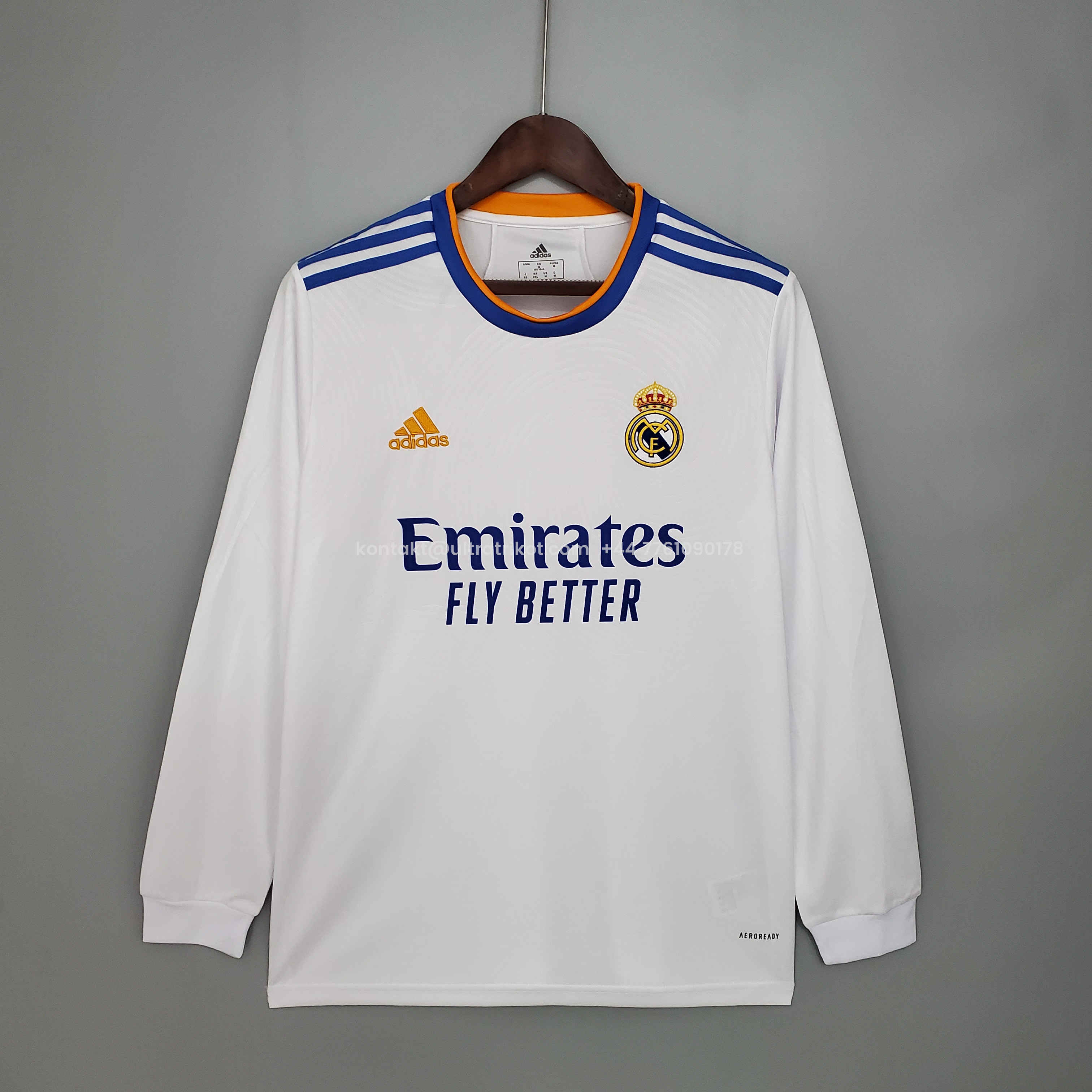 UltraTrikot-Retro Real Madrid 21-22 Home Long Sleeve Jersey