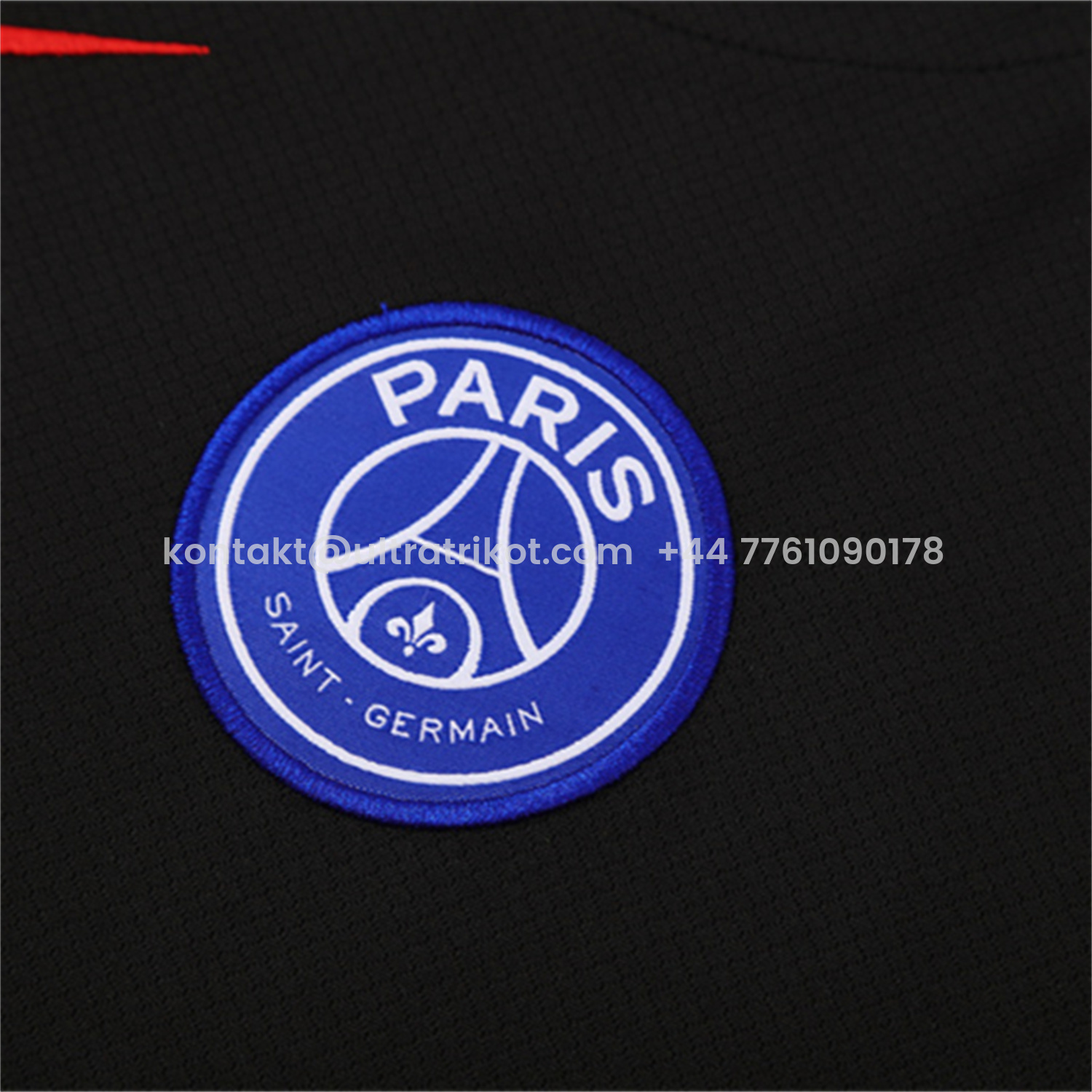 UltraTrikot-Paris Saint-Germain PSG 25-26 Kids Short-Sleeve Training Set - White Edge Black Top & Black Shorts